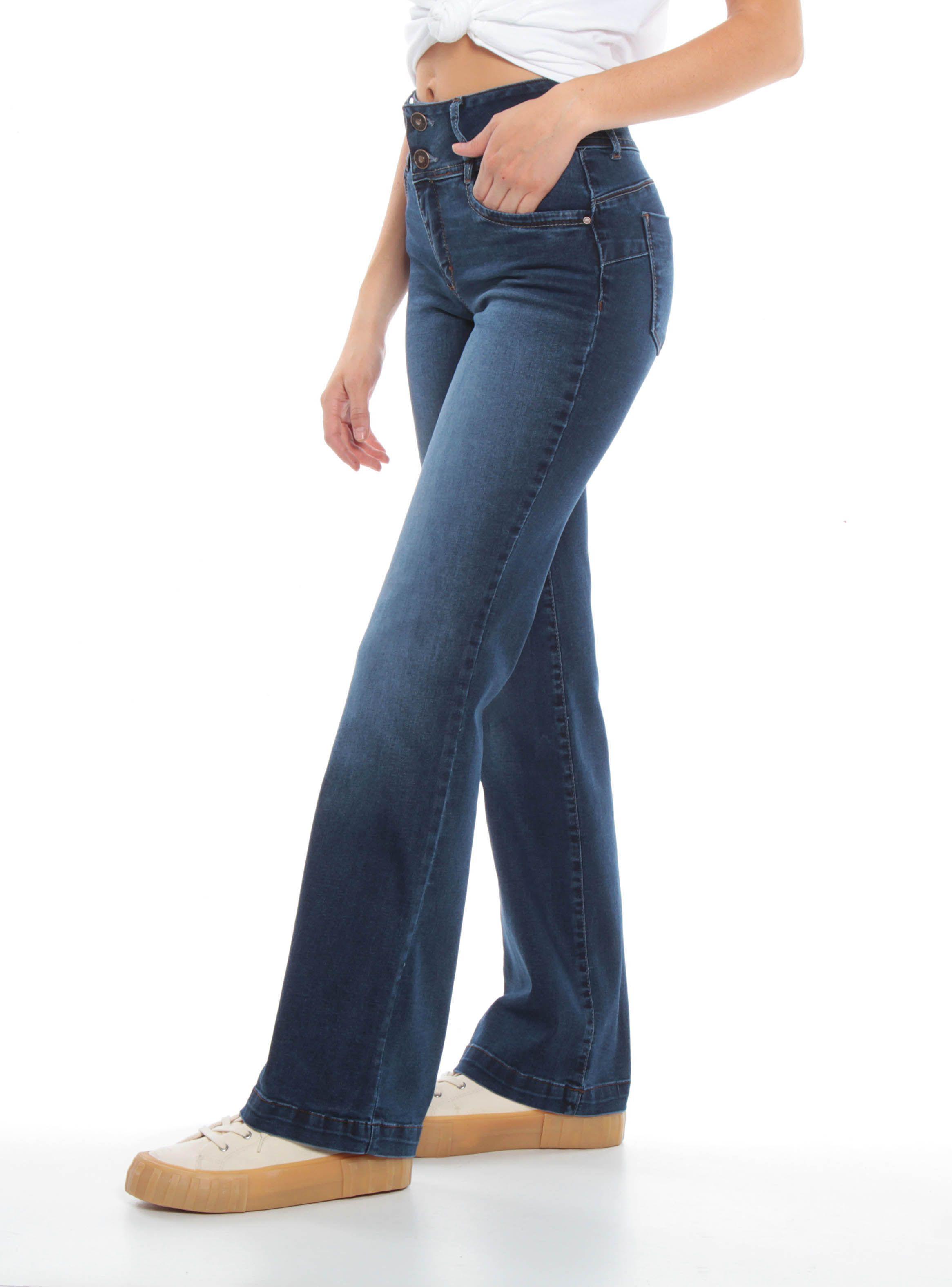 Jeans Recto Pretina Ancha con Cierre-1