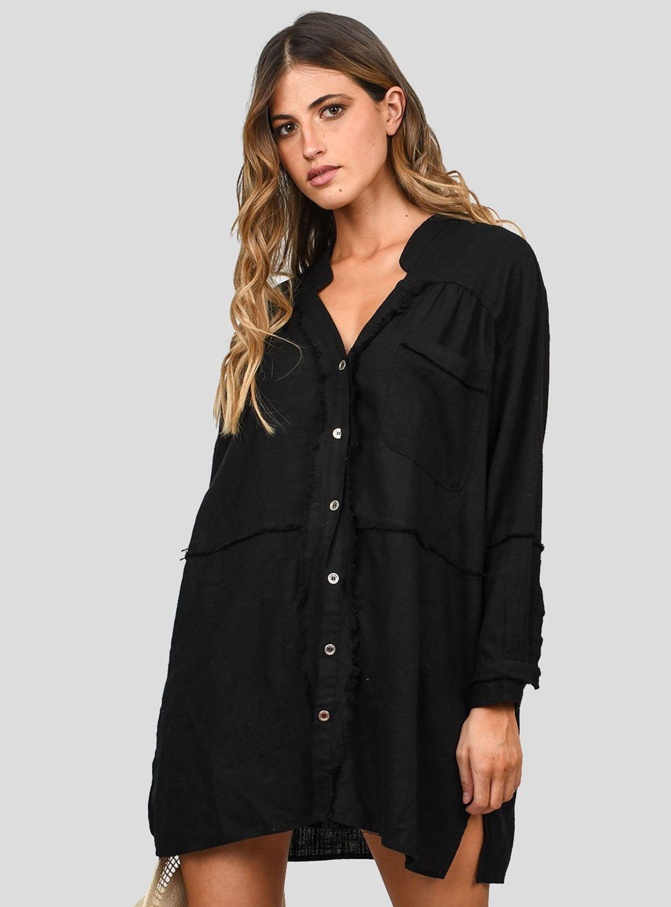 Blusa Oversized Pura Negra-0