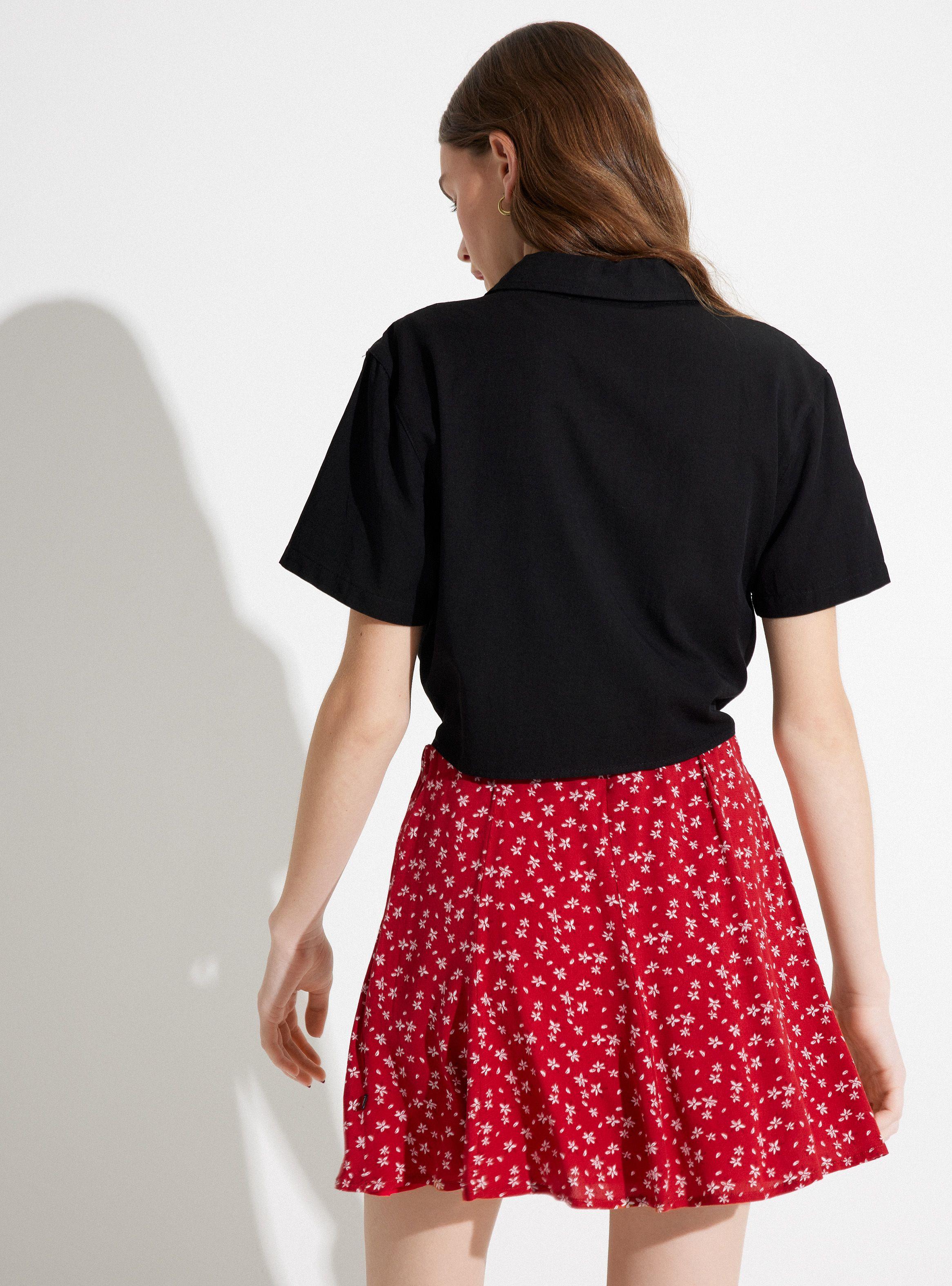 Blusa Manga Corta Nudo Delantero-1