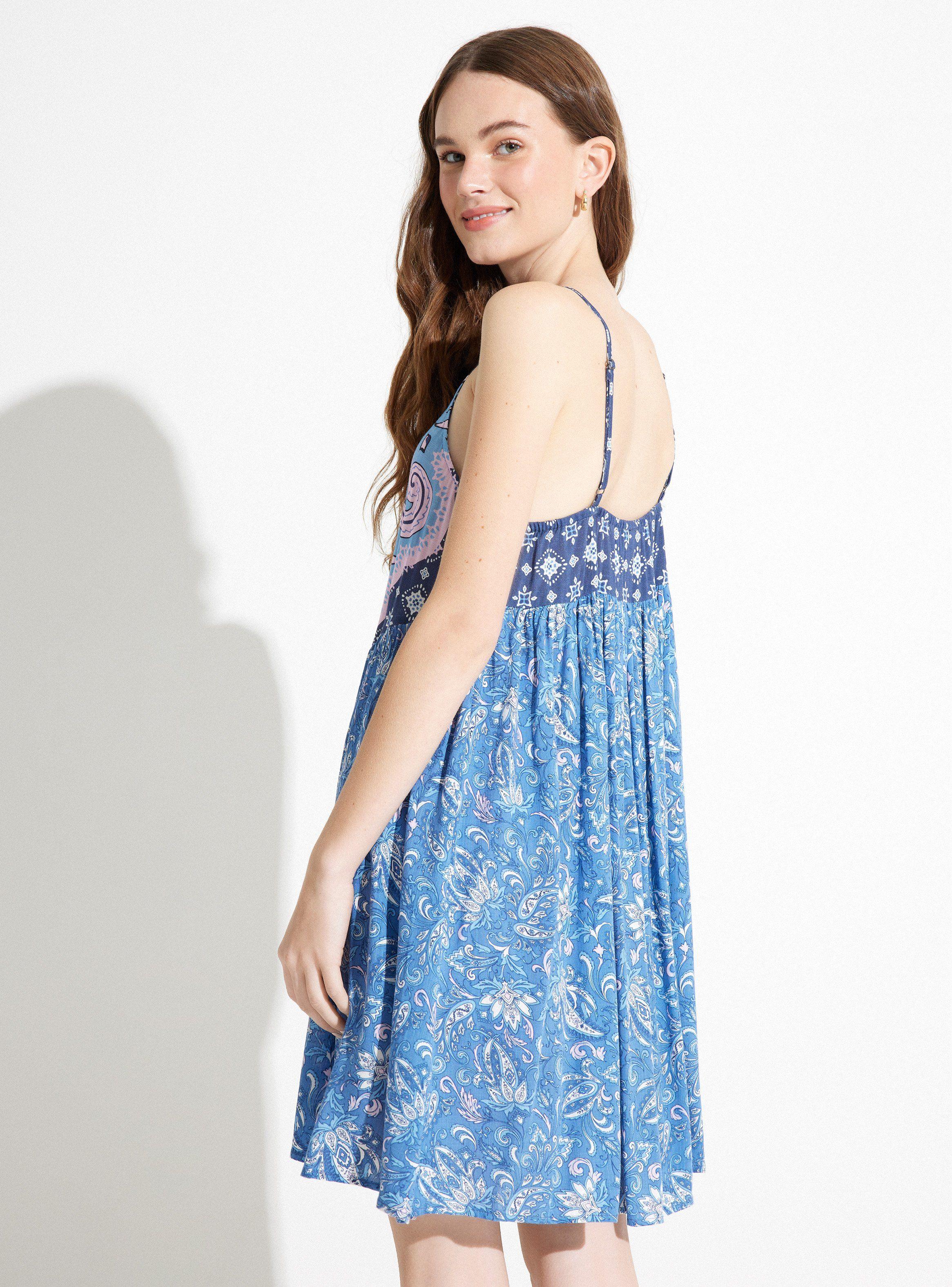 Vestido Cuello Halter Corto Estampado-1