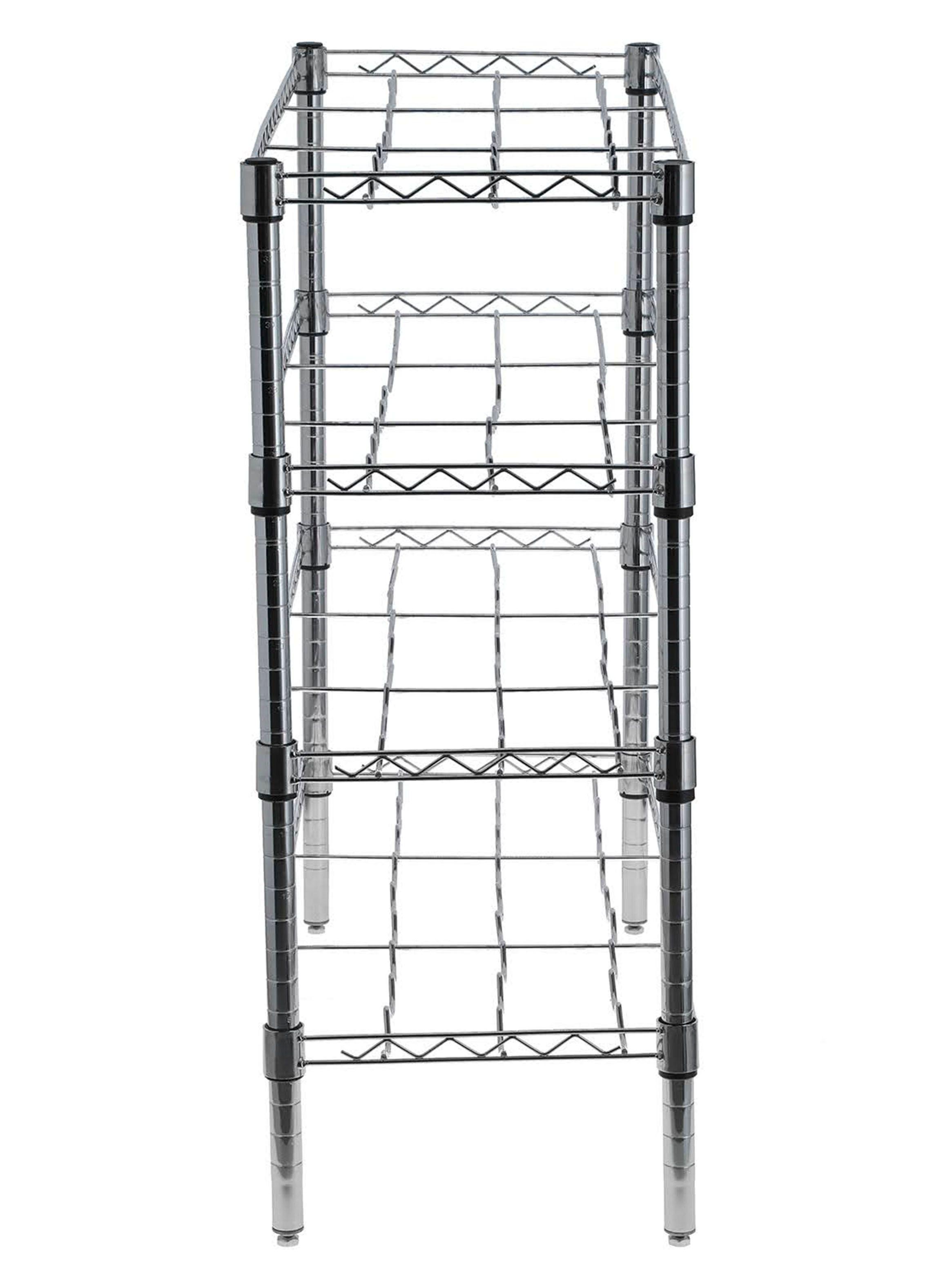 Rack Acero Cromado 36 Botellas Vino 35 x 90 x 84 cm-3