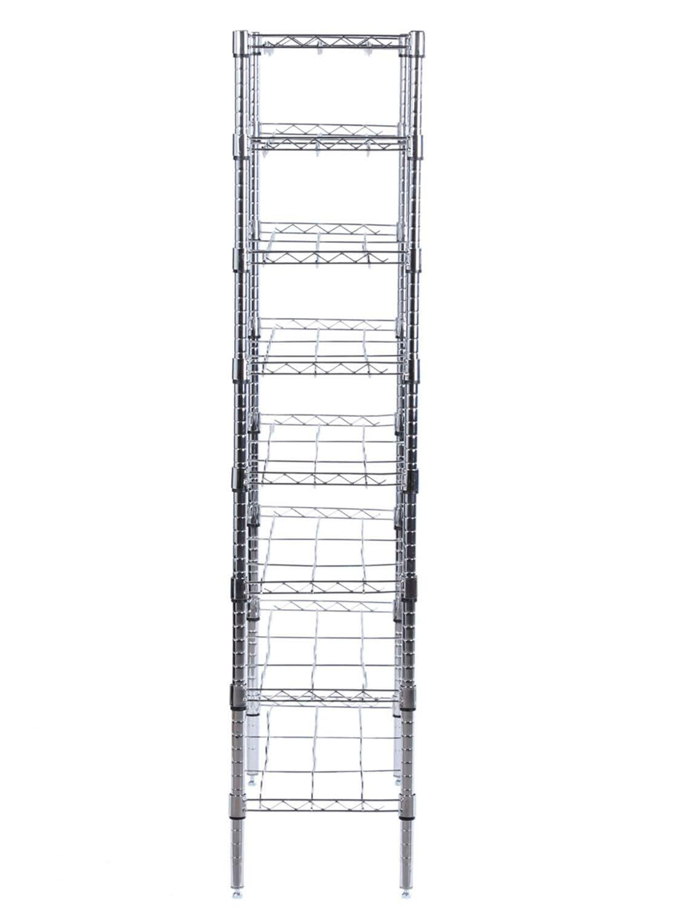 Rack Acero Cromado 72 Botellas Vino 36 x 91 x 160 cm-2