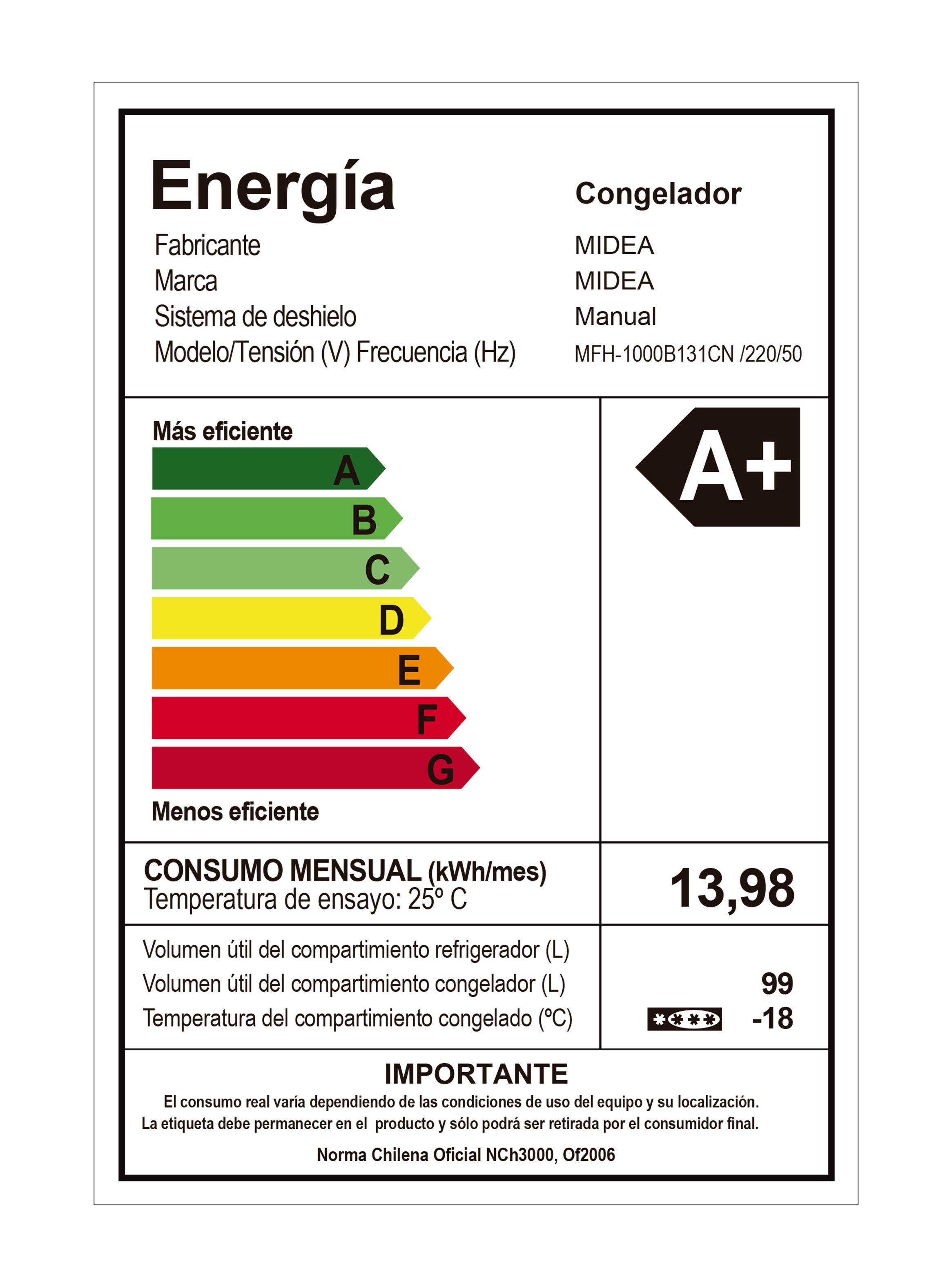 Freezer Horizontal Frío Combinado 99 Litros MFH-1000B131CN-7
