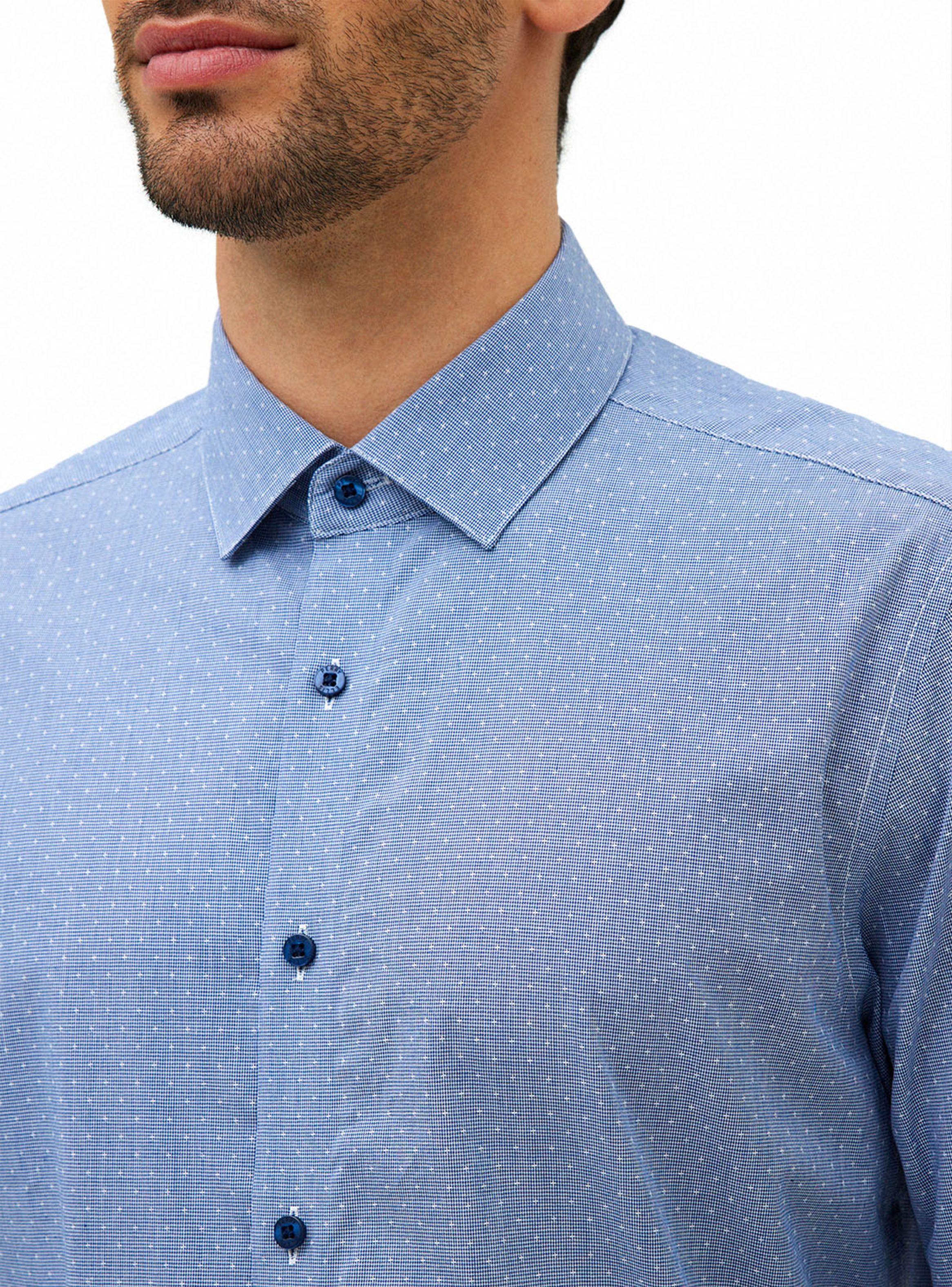Camisa Formal Microdiseño Azul-2