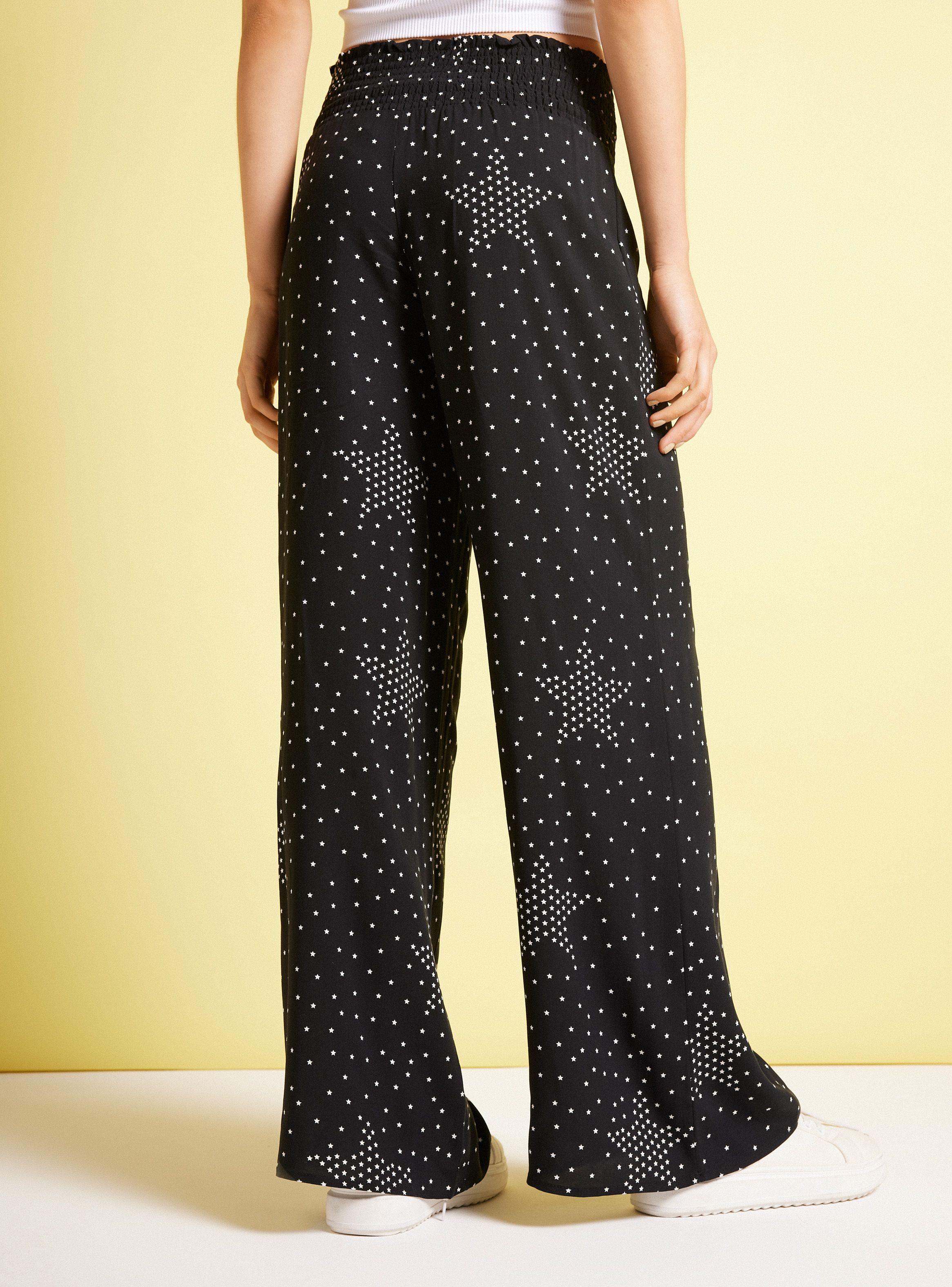 Pantalón Cintura Alta Elasticada Bota Ancha-1