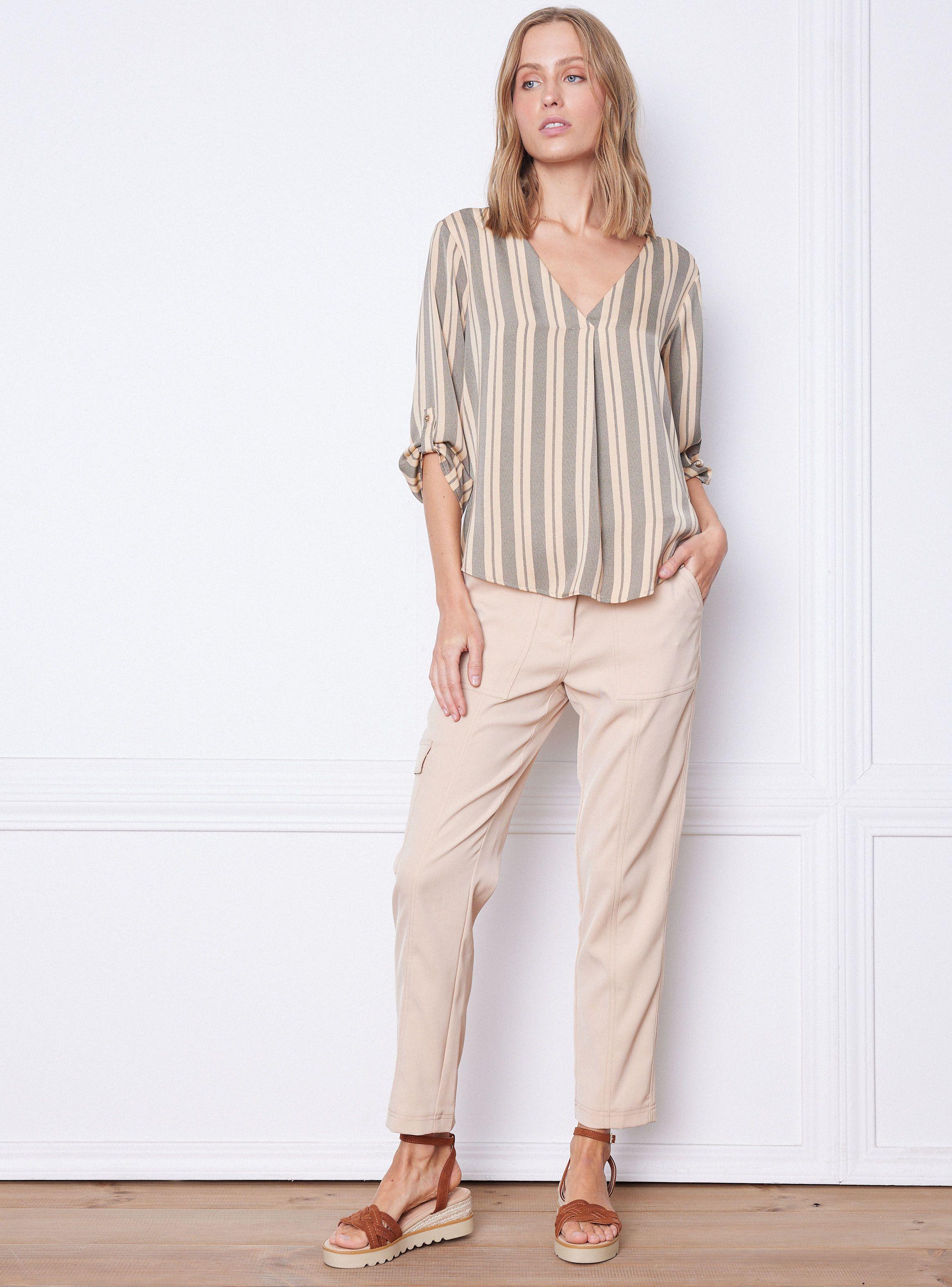 Blusa Detalle En Mangas-4