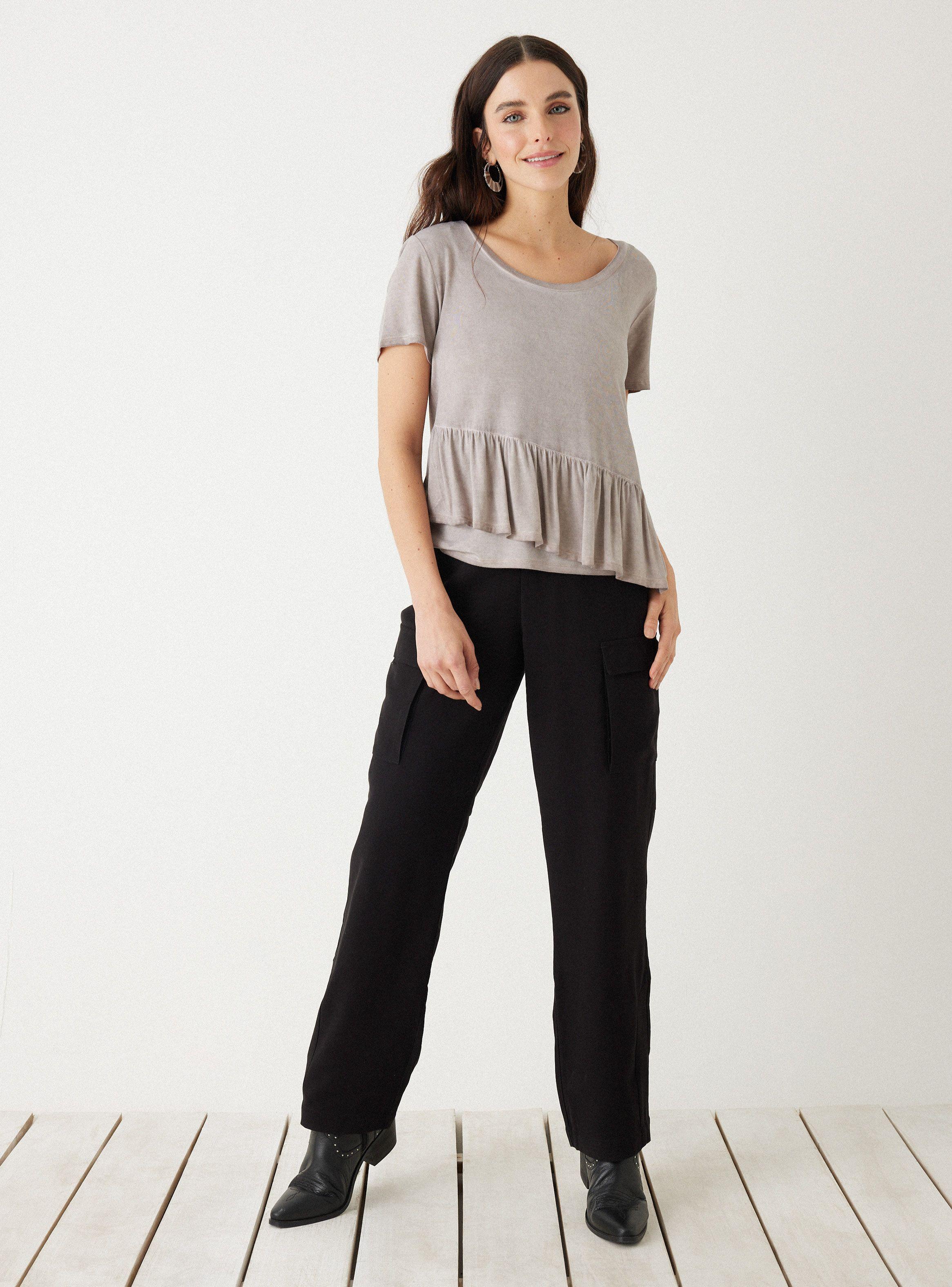 Polera Detalle de Volante Irregular-4