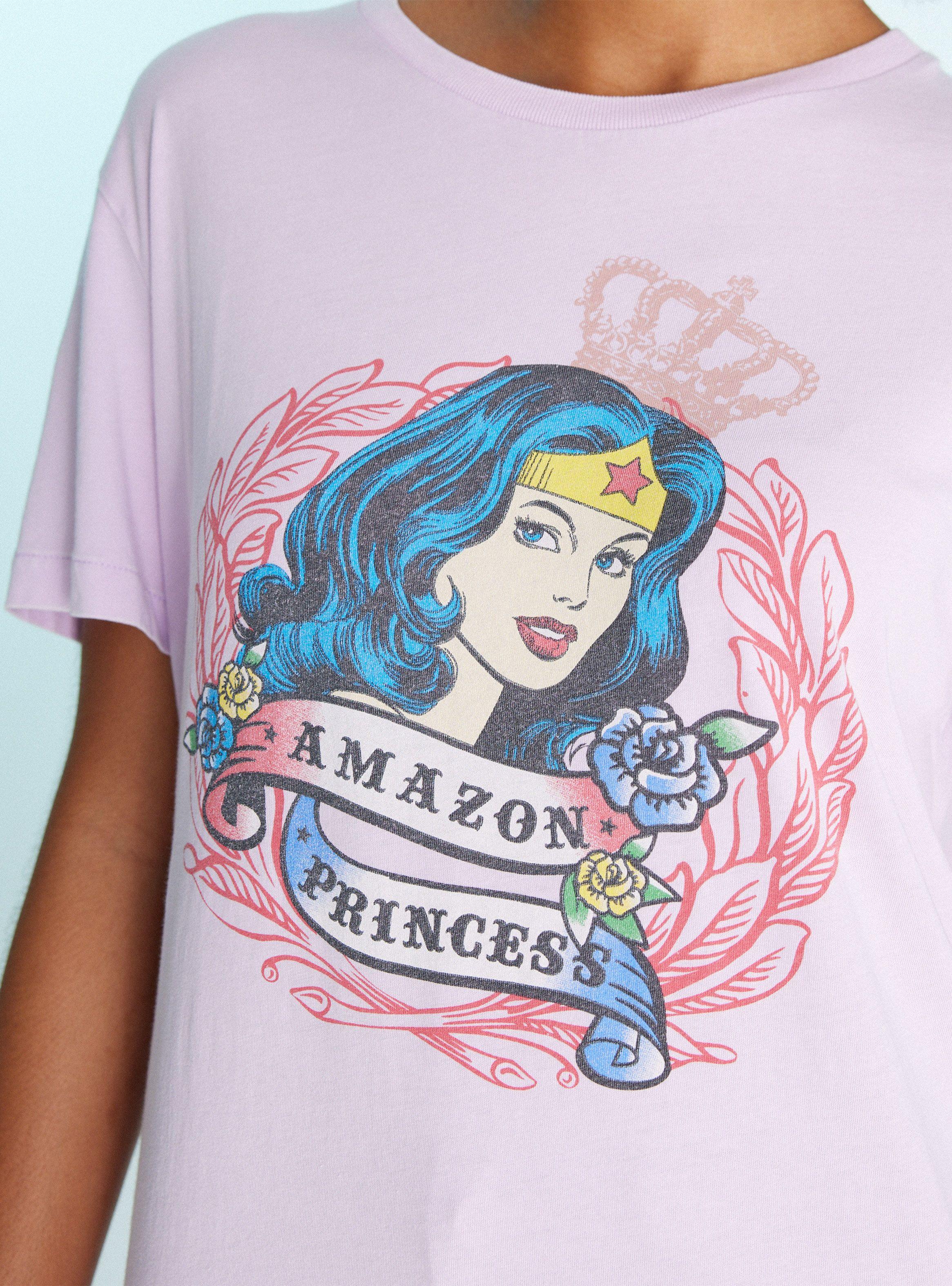 Polera Manga Corta Lincencia Amazon Princess-3
