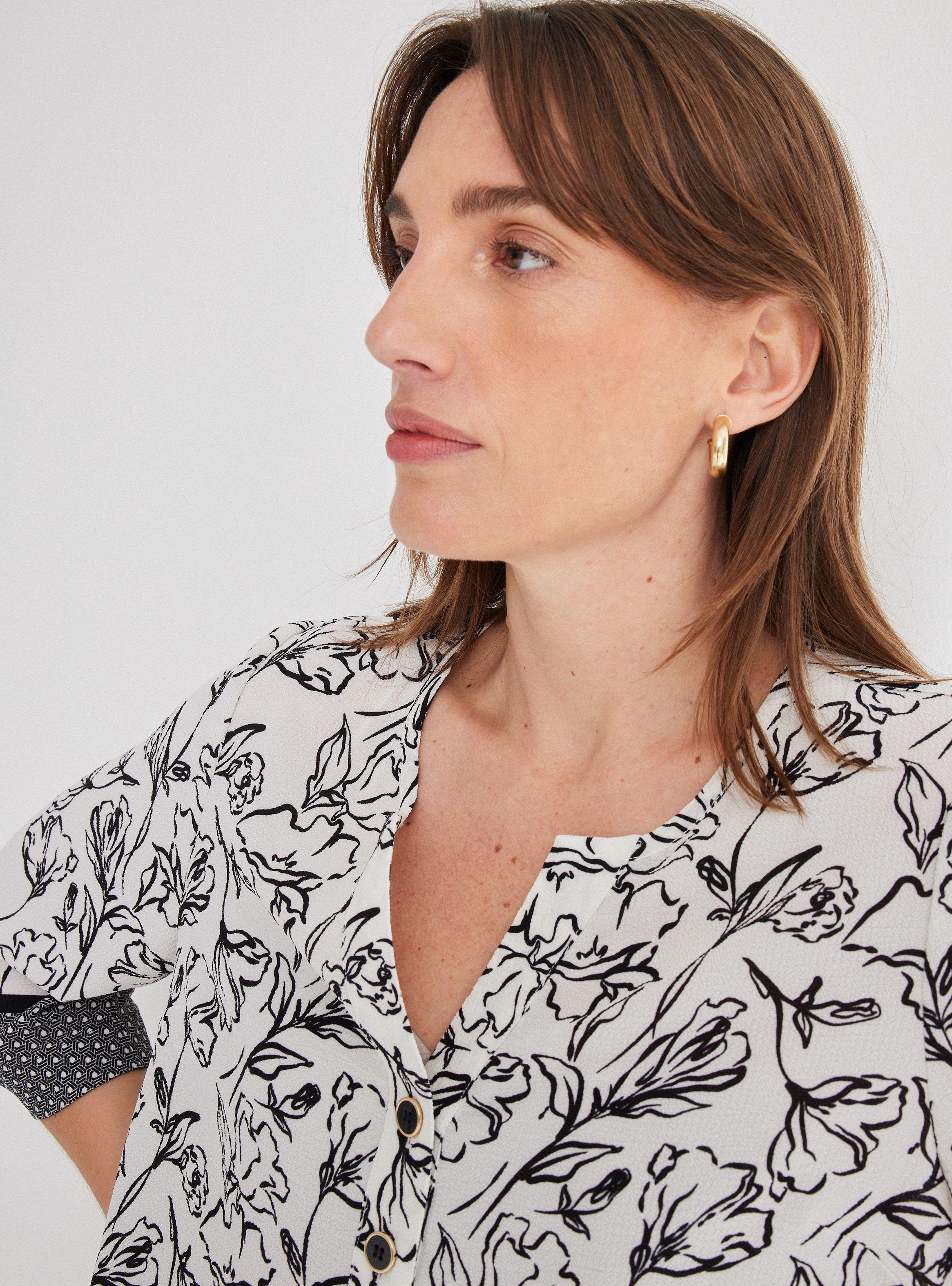 Blusa Estampada  Manga Tres Cuarto-2