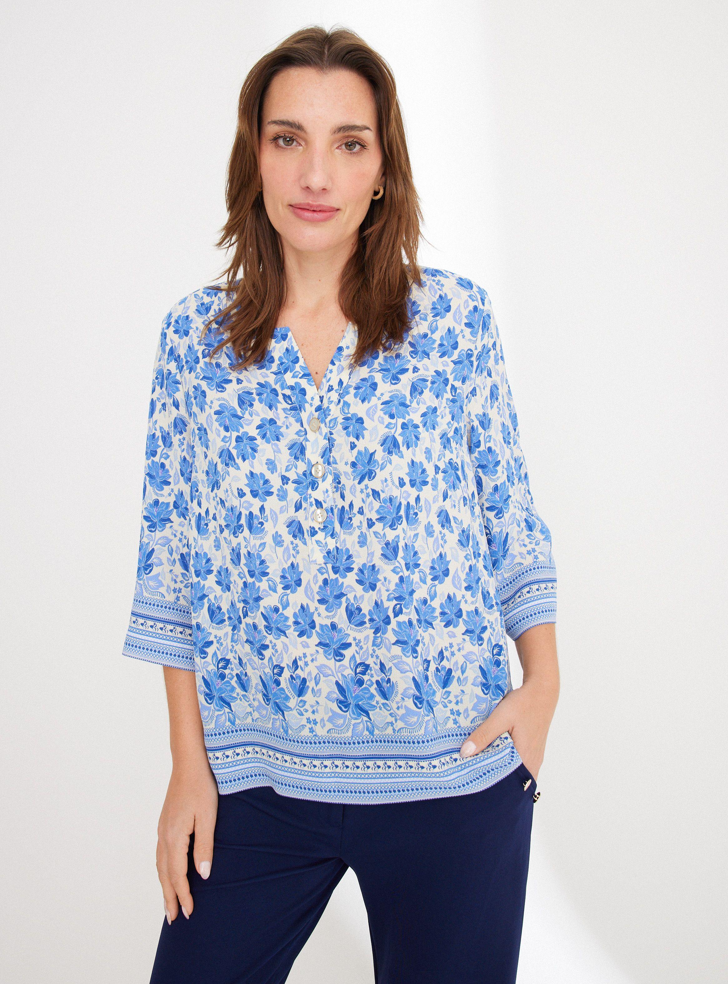 Blusa Estampada  Manga Tres Cuarto-0
