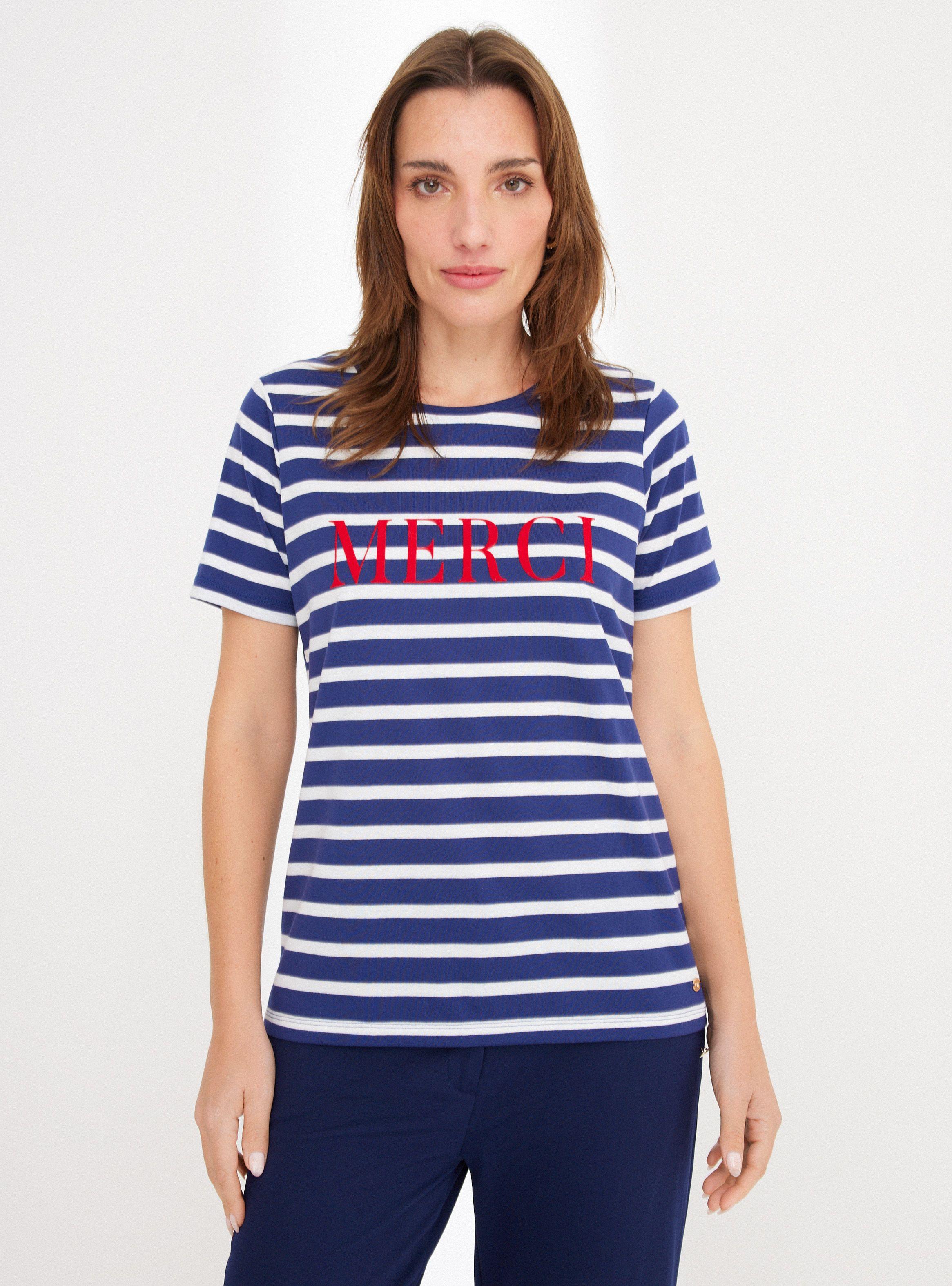 Polera Rayada con Texto-0