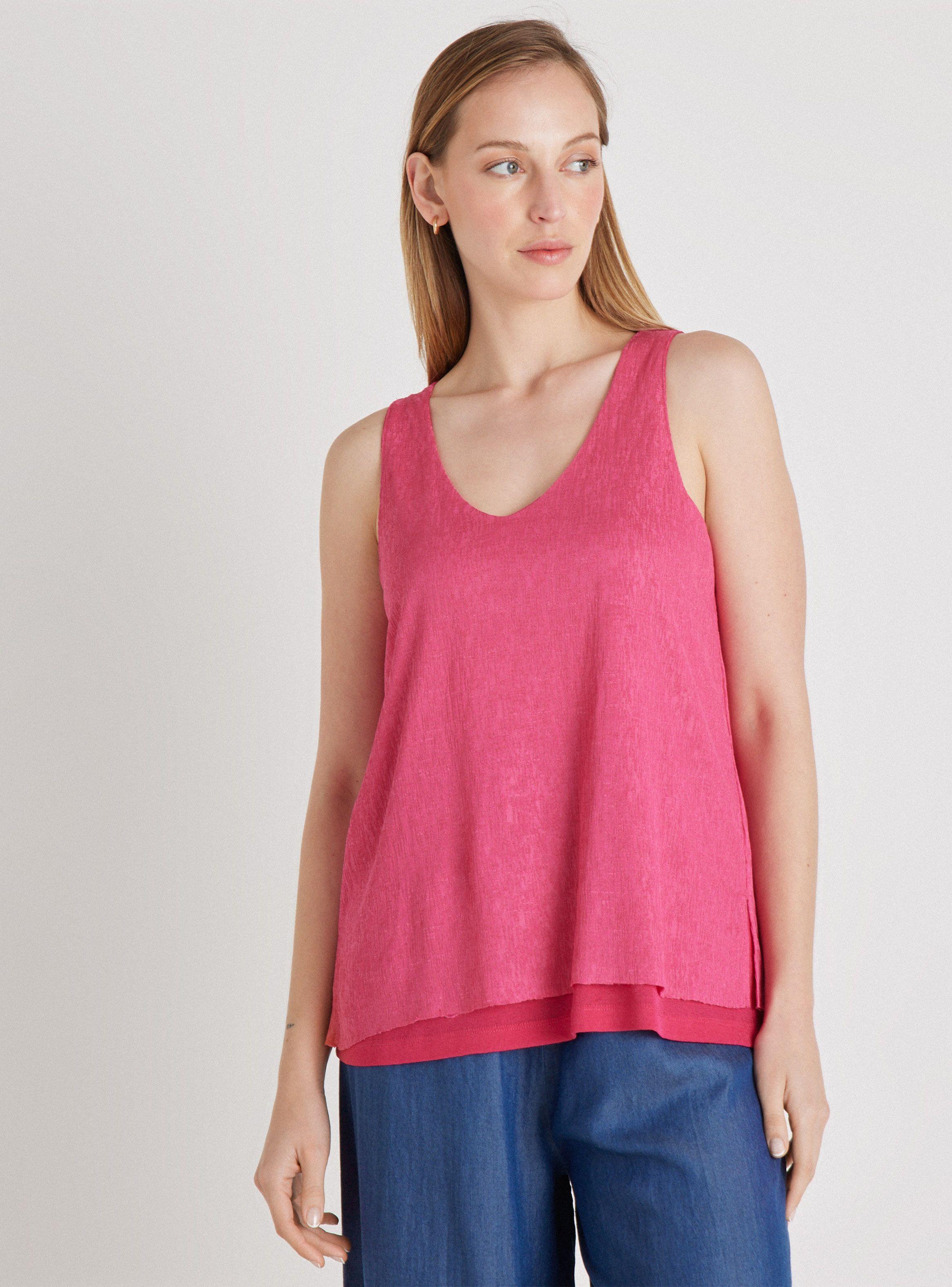 Polera Doble Capa Sin Mangas-0