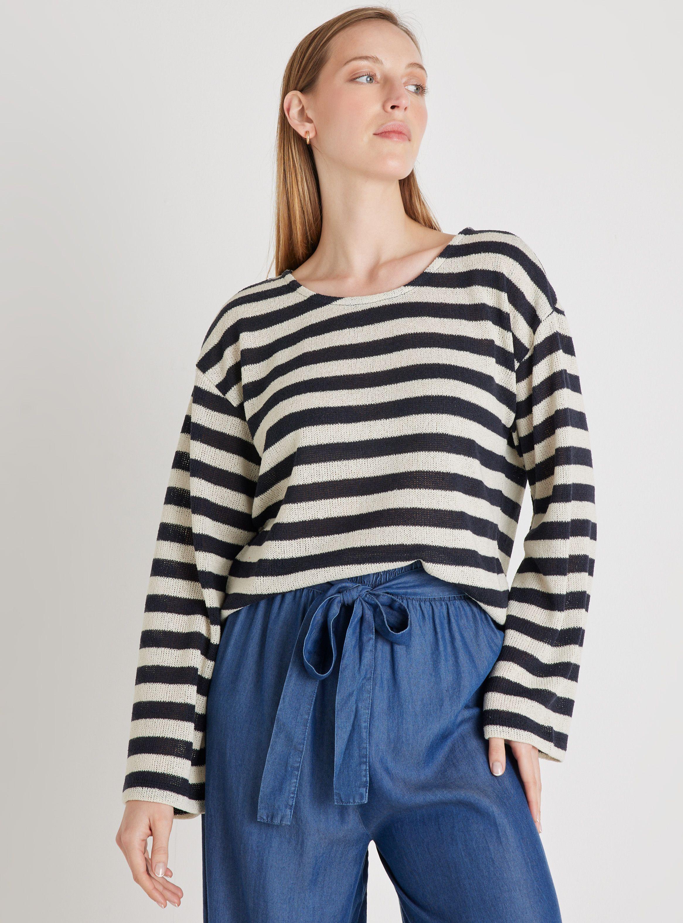 Sweater Rayado Manga Larga-0