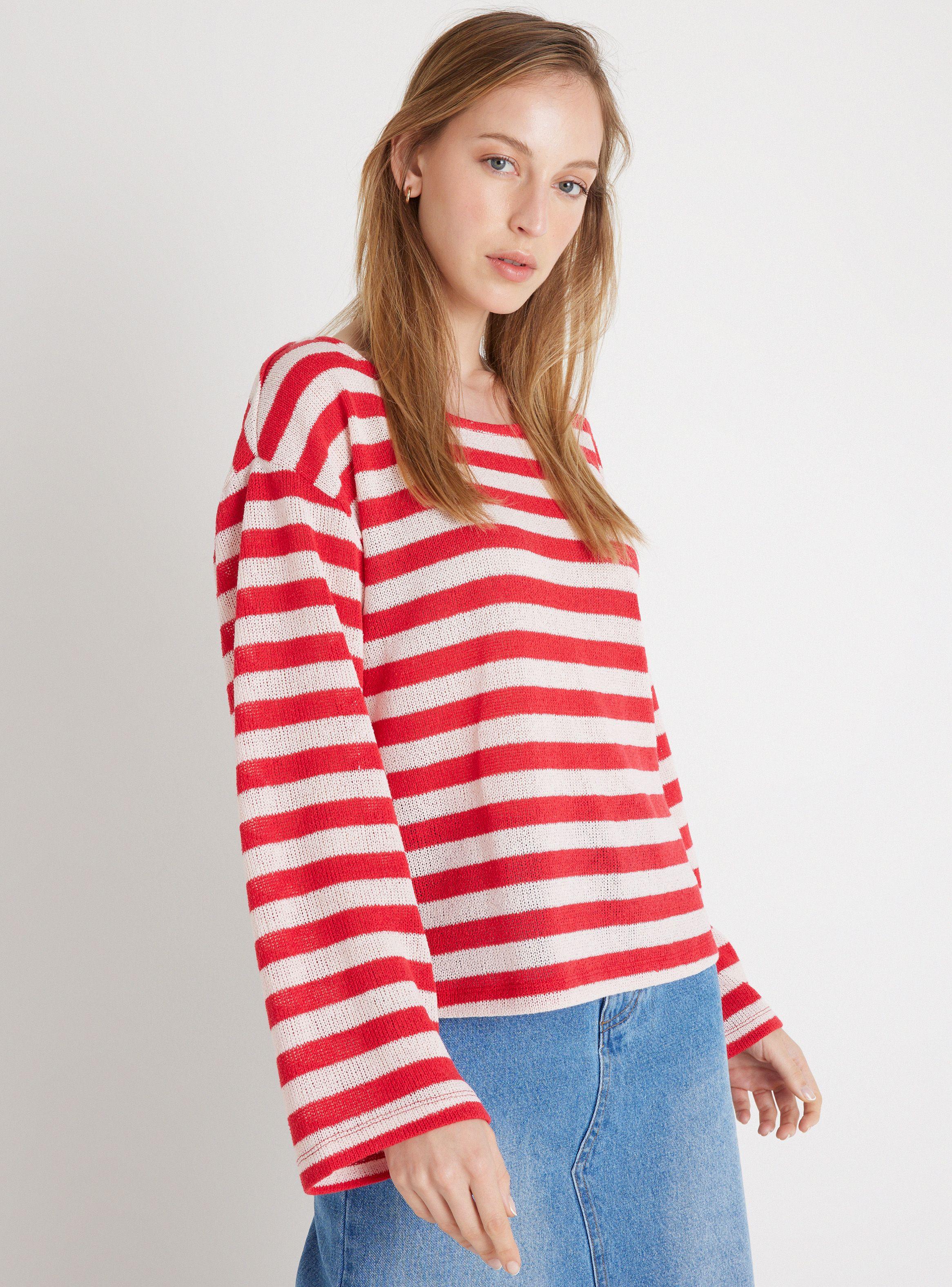 Sweater Rayado Manga Larga-0