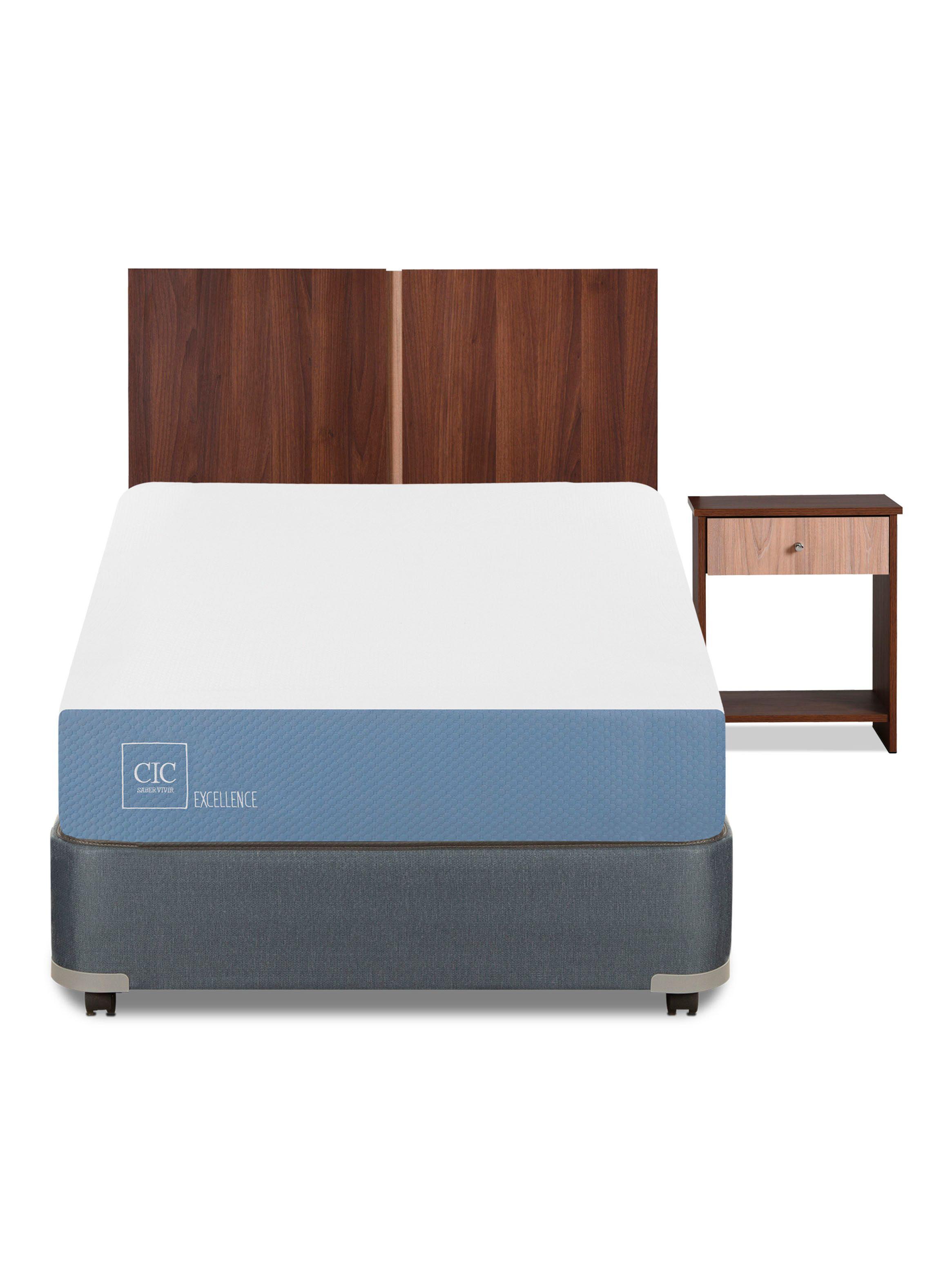 Cama Americana Excellence 1.5 Plazas x190 cm + Set de Muebles Stylo-2