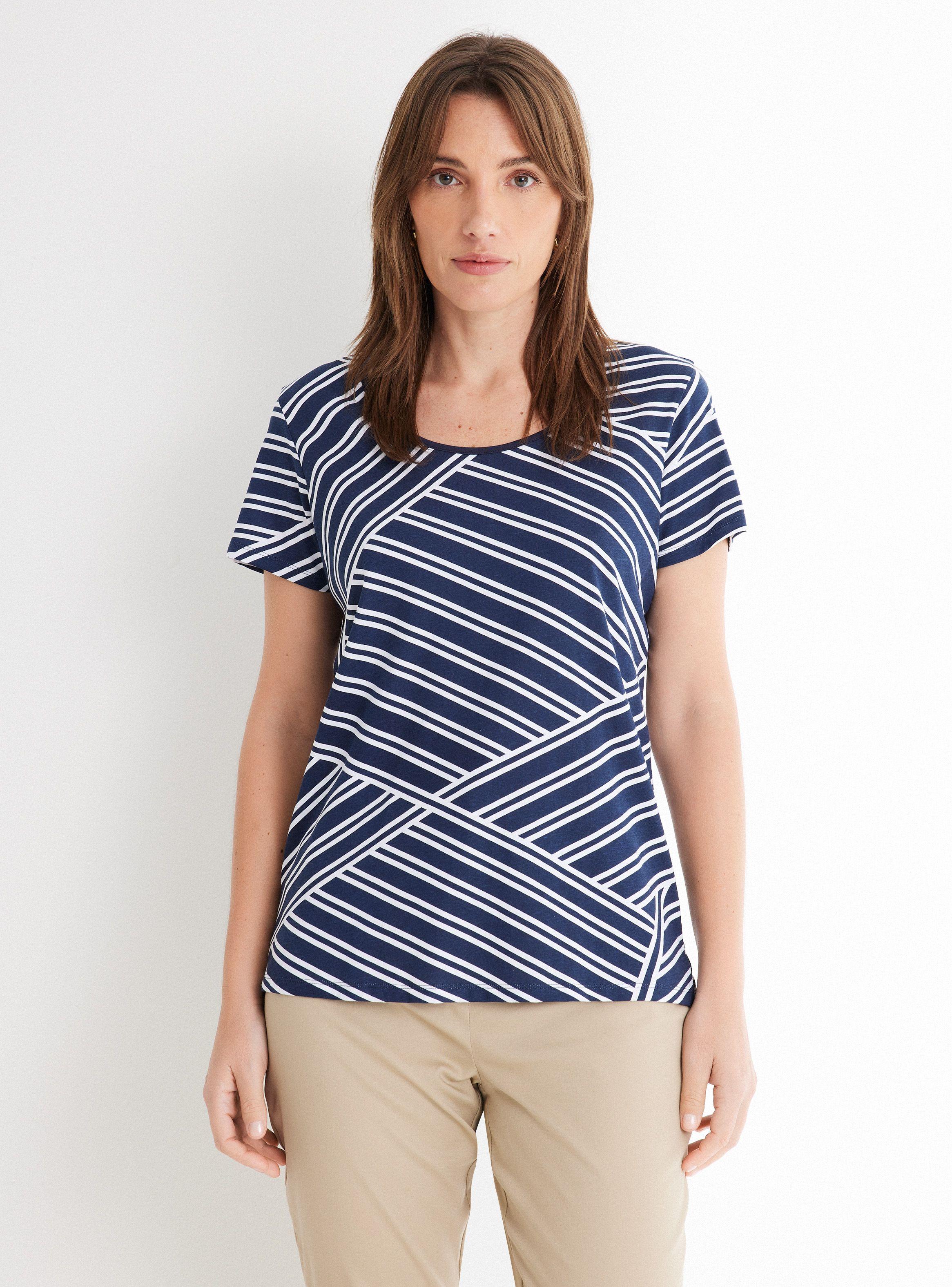 Polera Básica Estampada Cuello Redondo-0