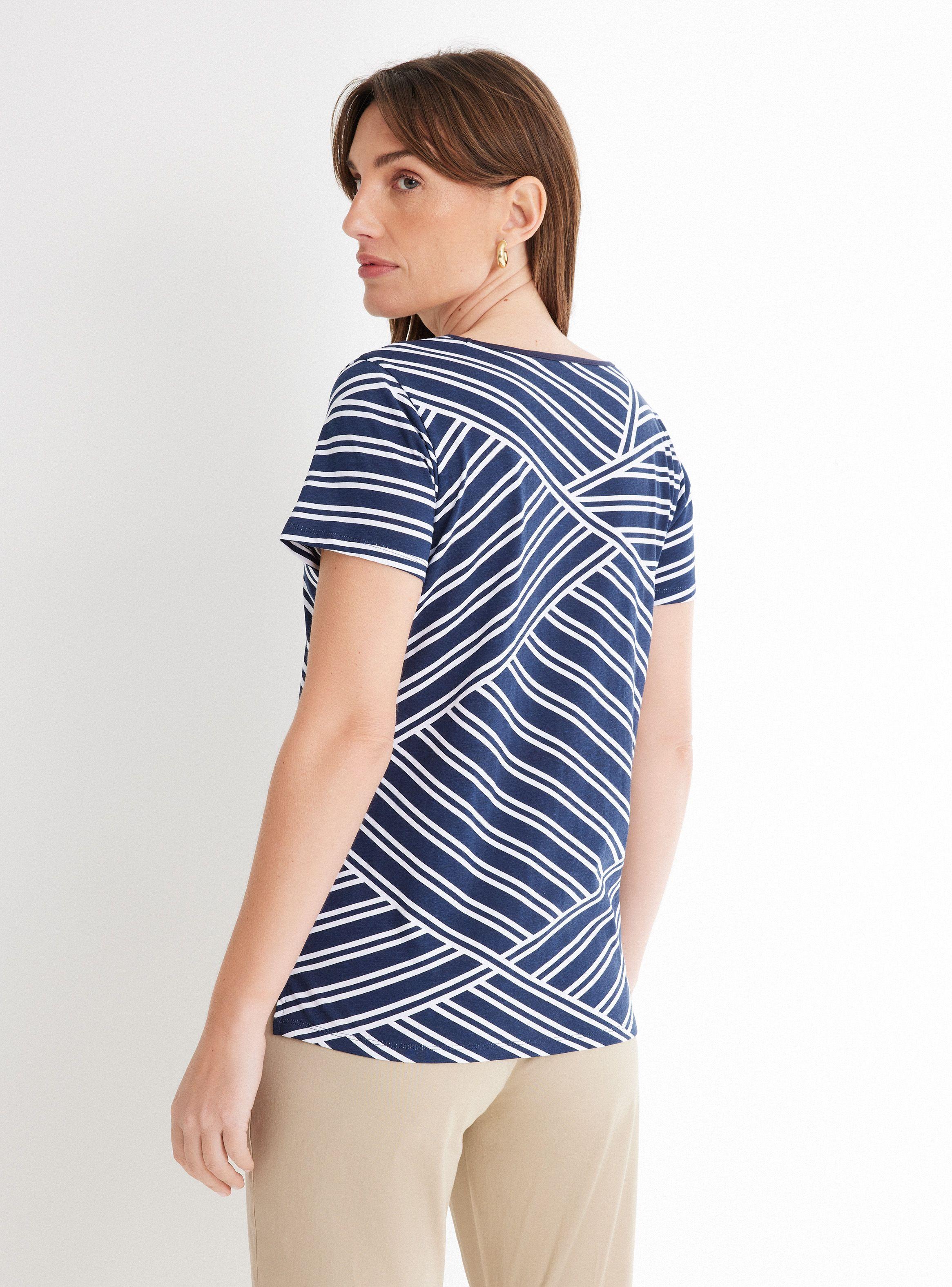 Polera Básica Estampada Cuello Redondo-1