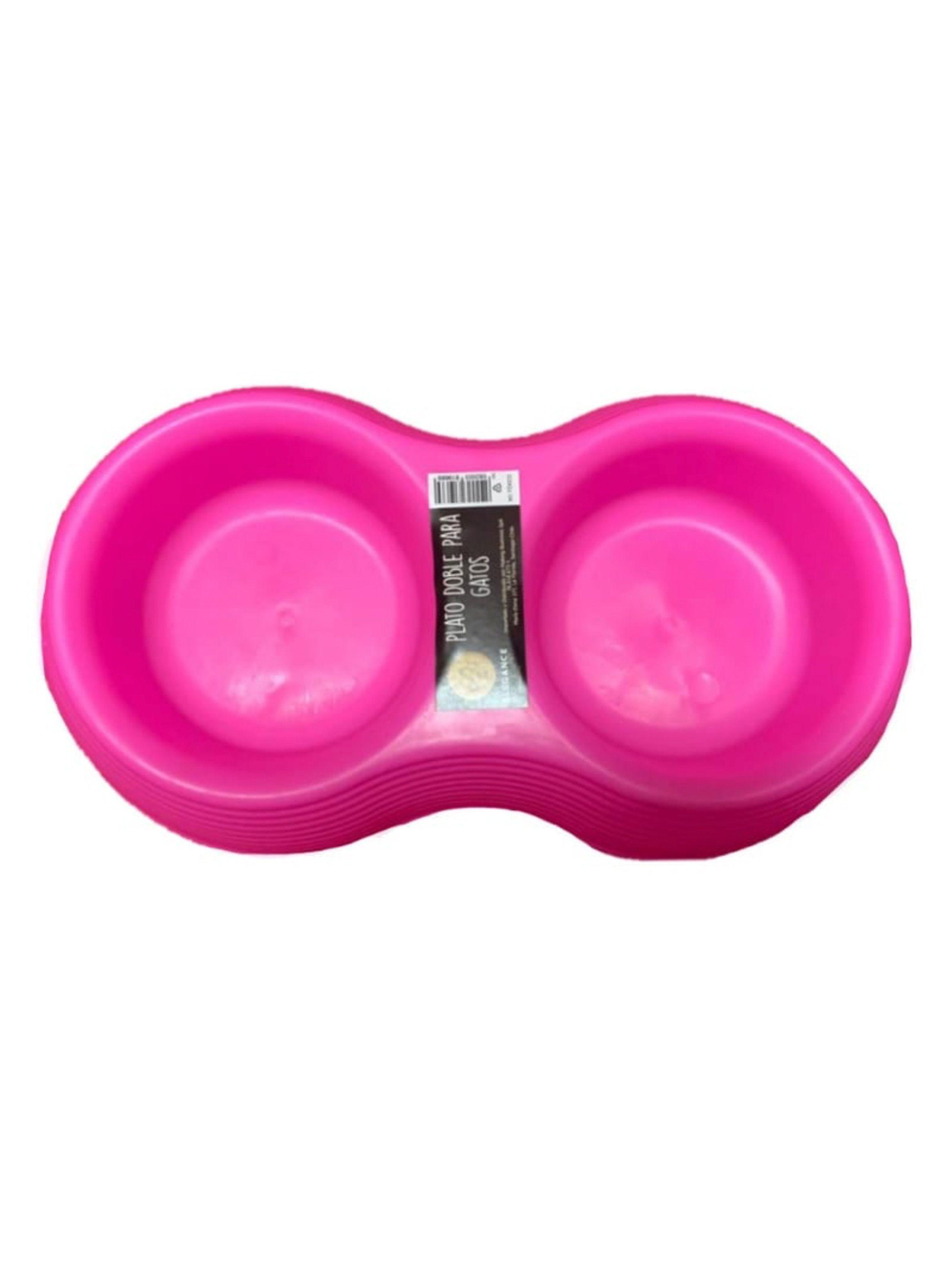 Plato Elegance Pet Doble Mascota Rosa Elegante Pet-1