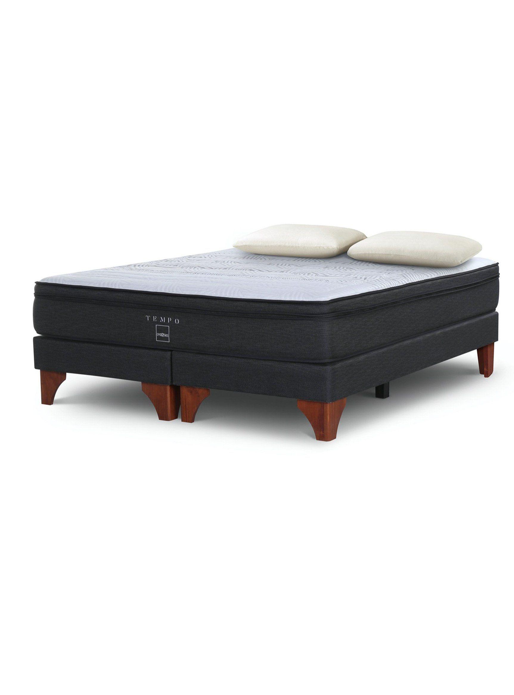 Box Spring Tempo 2 Plazas Base Dividida + Almohada Memory Max Basic-0