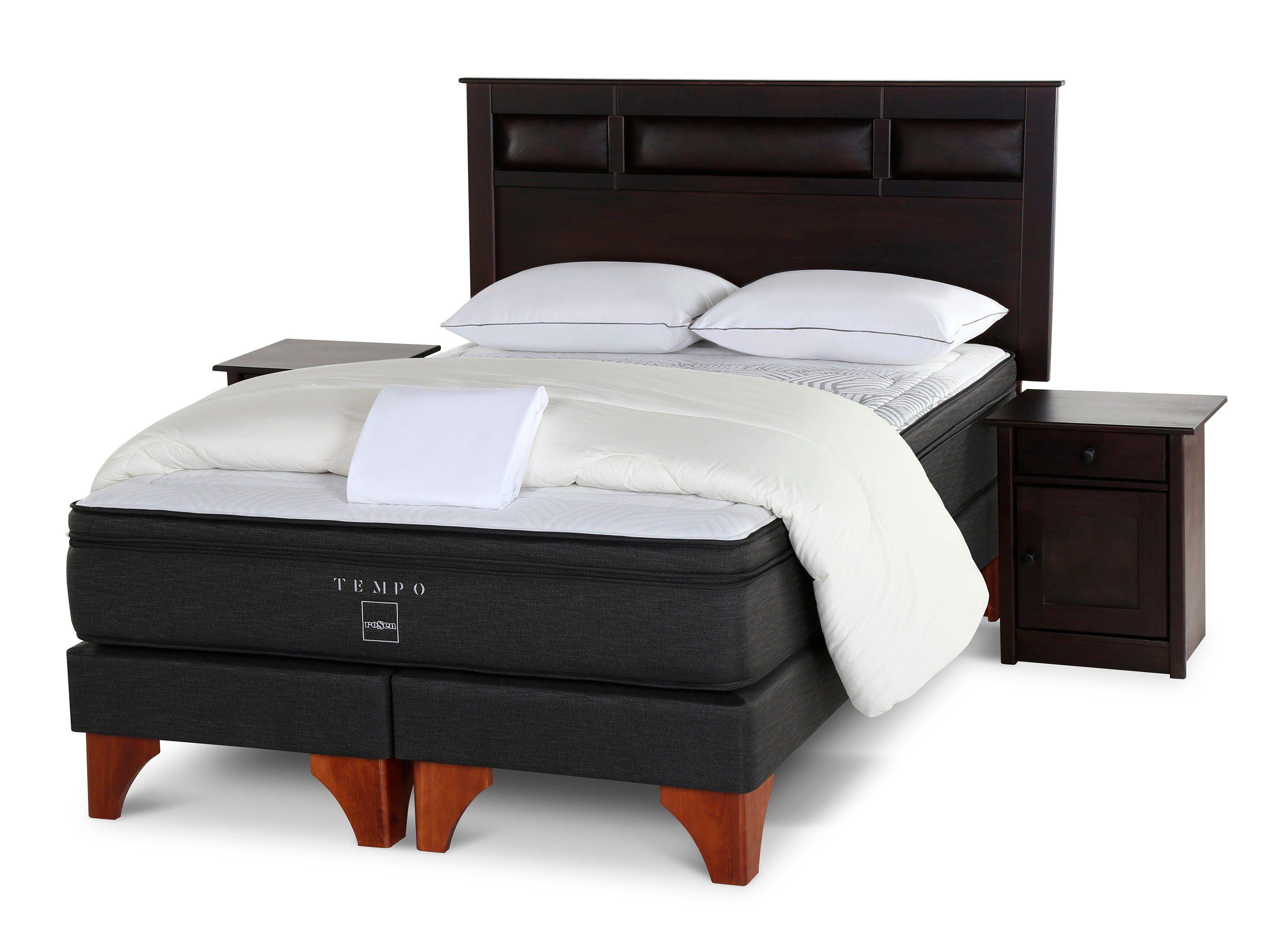 Box Spring Tempo King Base Dividida + Set Muebles Bilbao + Textil-0