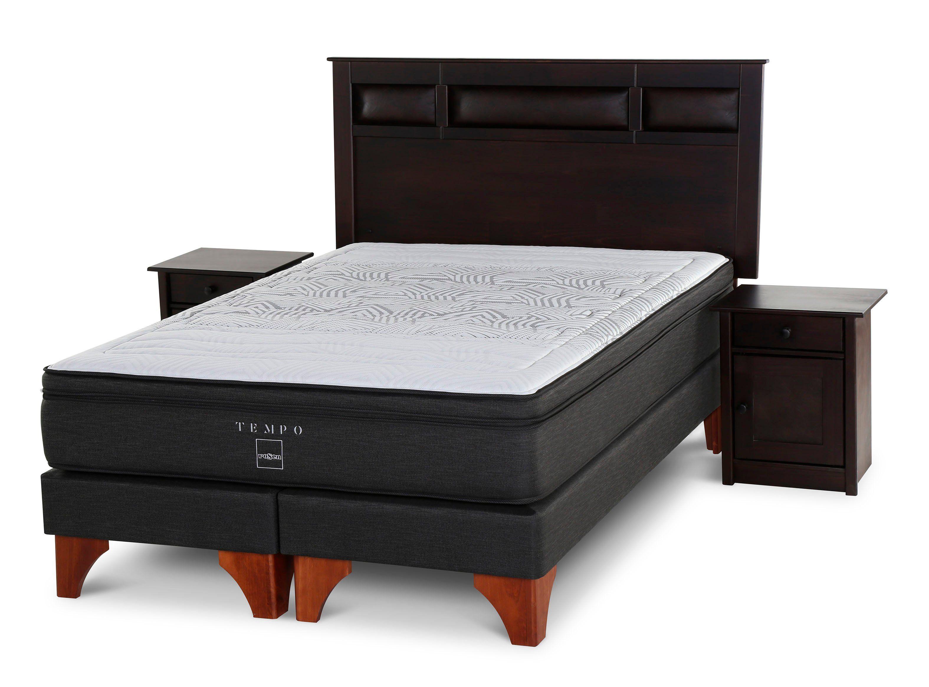 Box Spring Tempo King Base Dividida + Set Muebles Bilbao-0