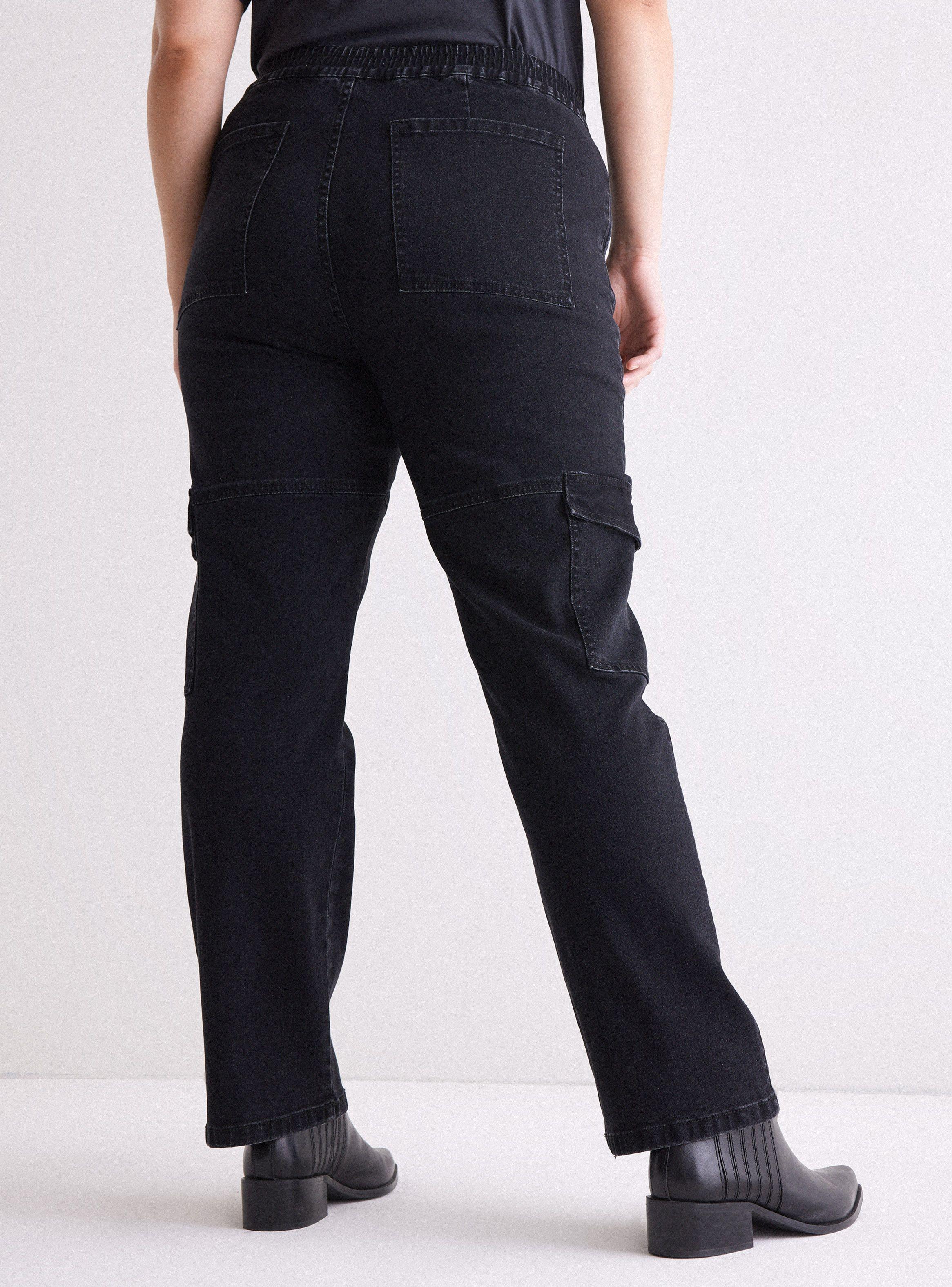 Jeans Bolsillos Cargo Pretina-1