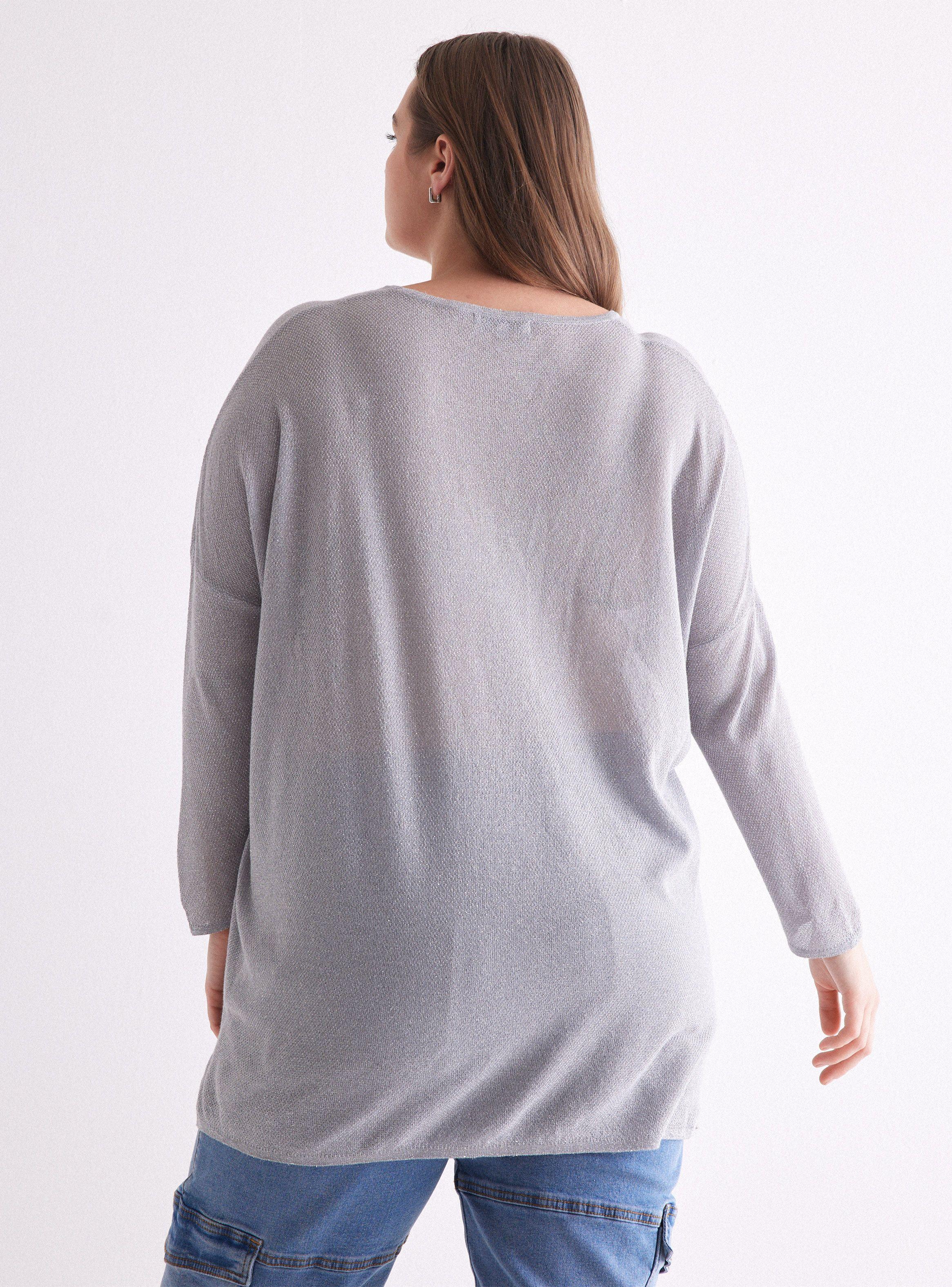 Polera Hilo Metalizado Con Aberturas Laterales-1