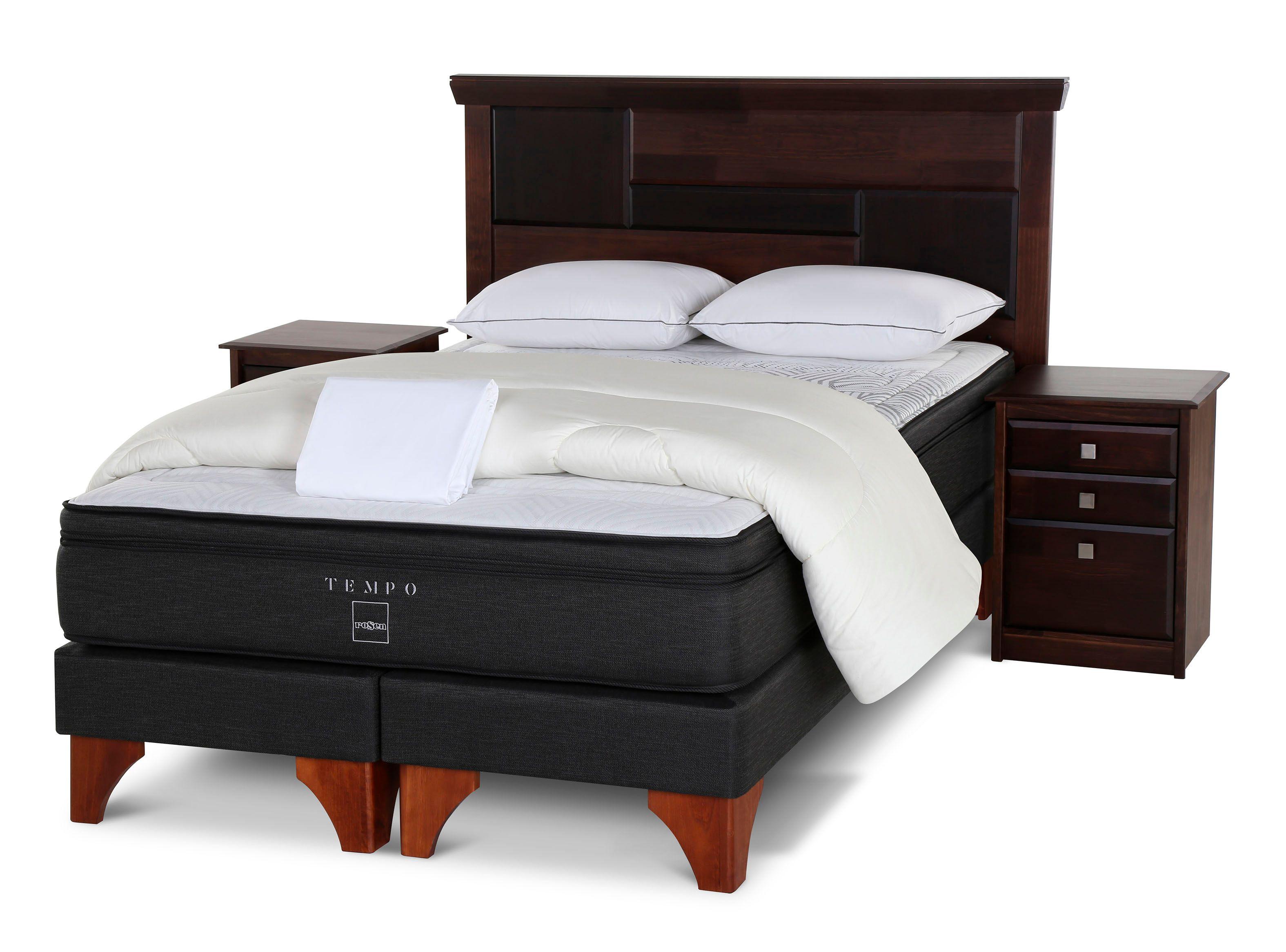 Box Spring Tempo King Base Dividida + Set Muebles Domenico + Textil-0