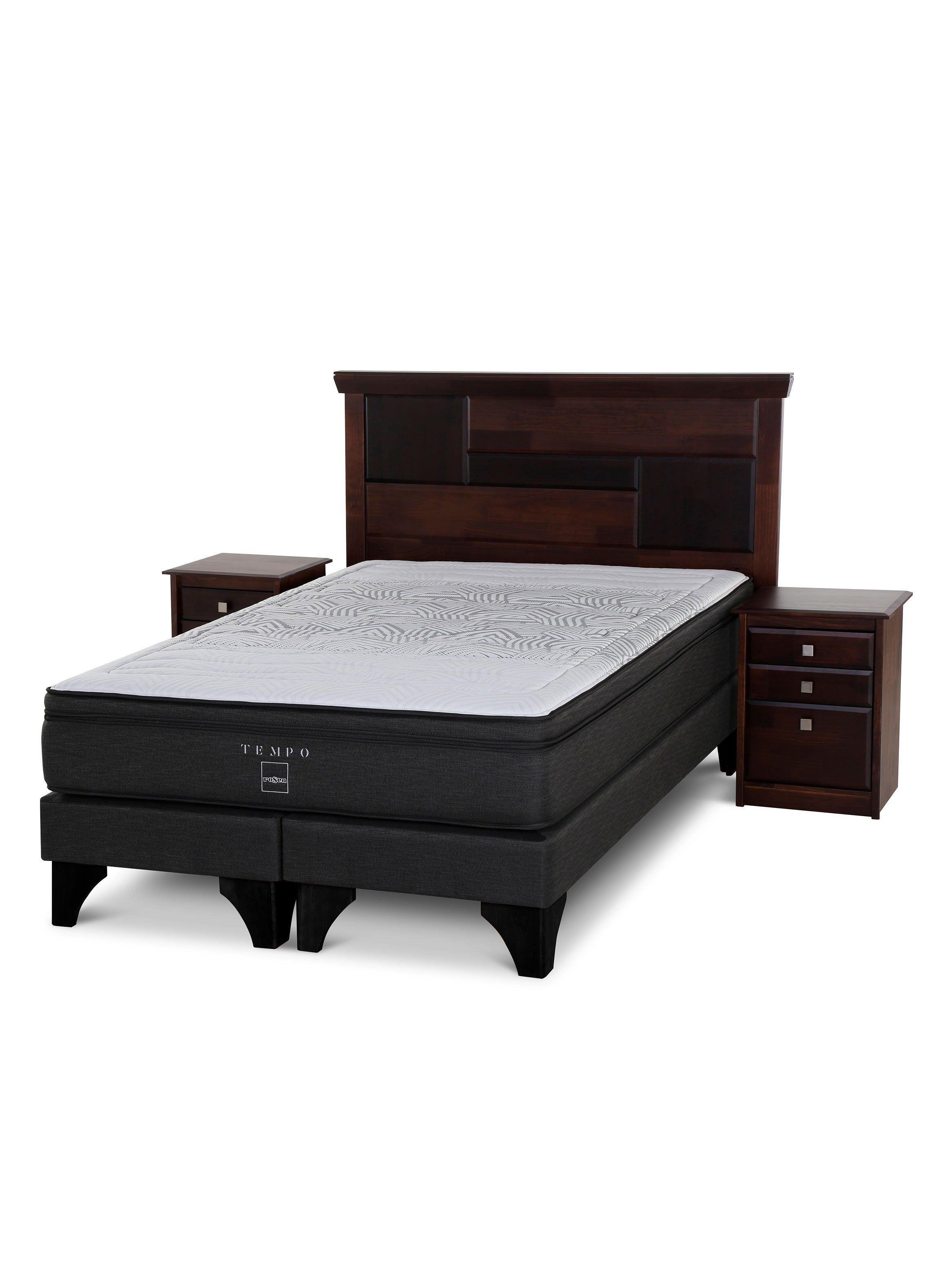 Box Spring Tempo King Base Dividida + Set Muebles Domenico-0