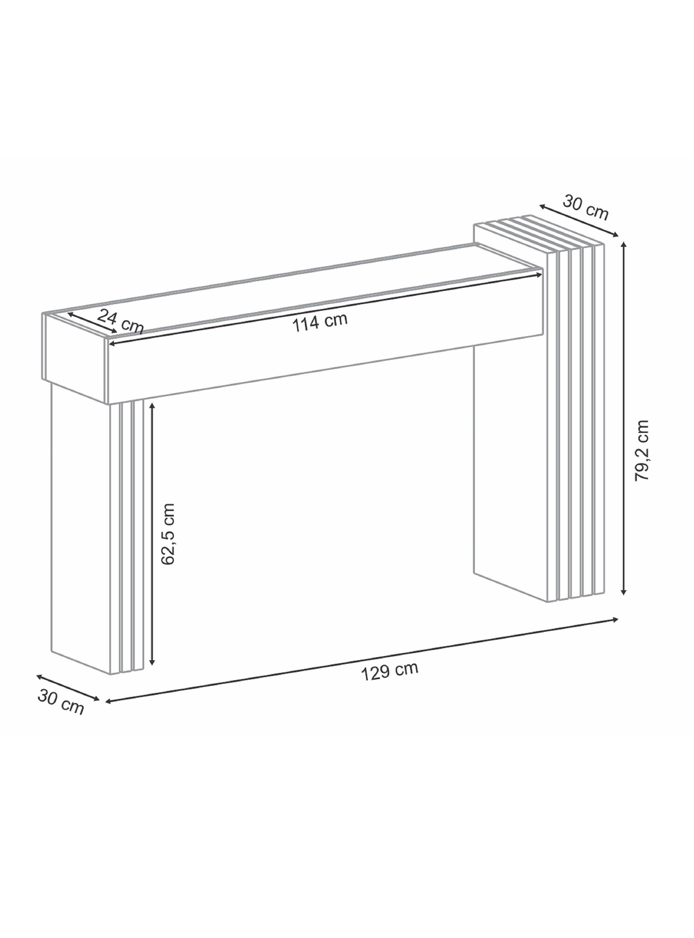Mesa Arrimo Astro 30x129 cm-1