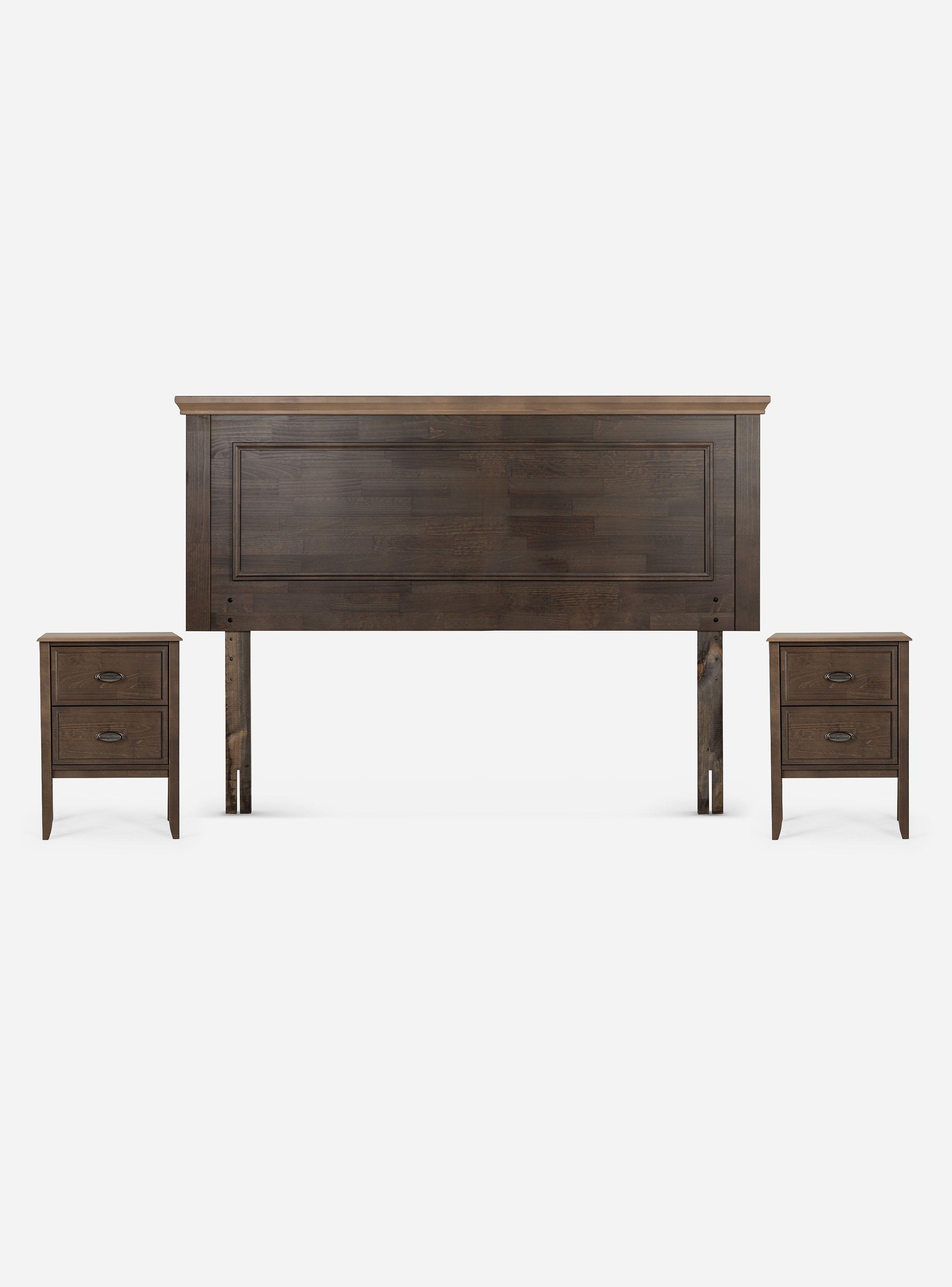Cama Europea Indie 2 Plazas + Set Muebles Anna-2