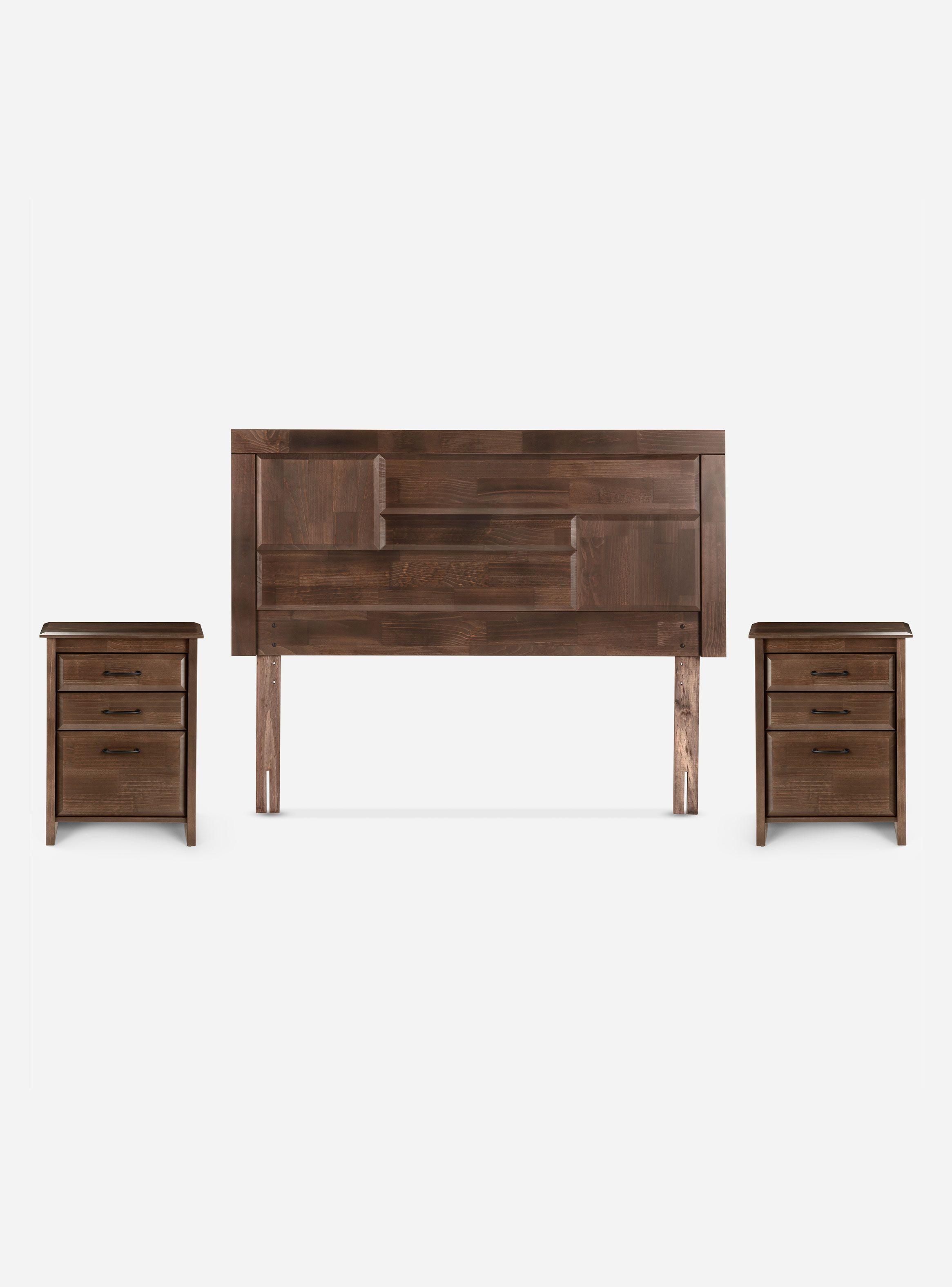Cama Europea Indie 2 Plazas Base Dividida + Set Muebles Dolce-2