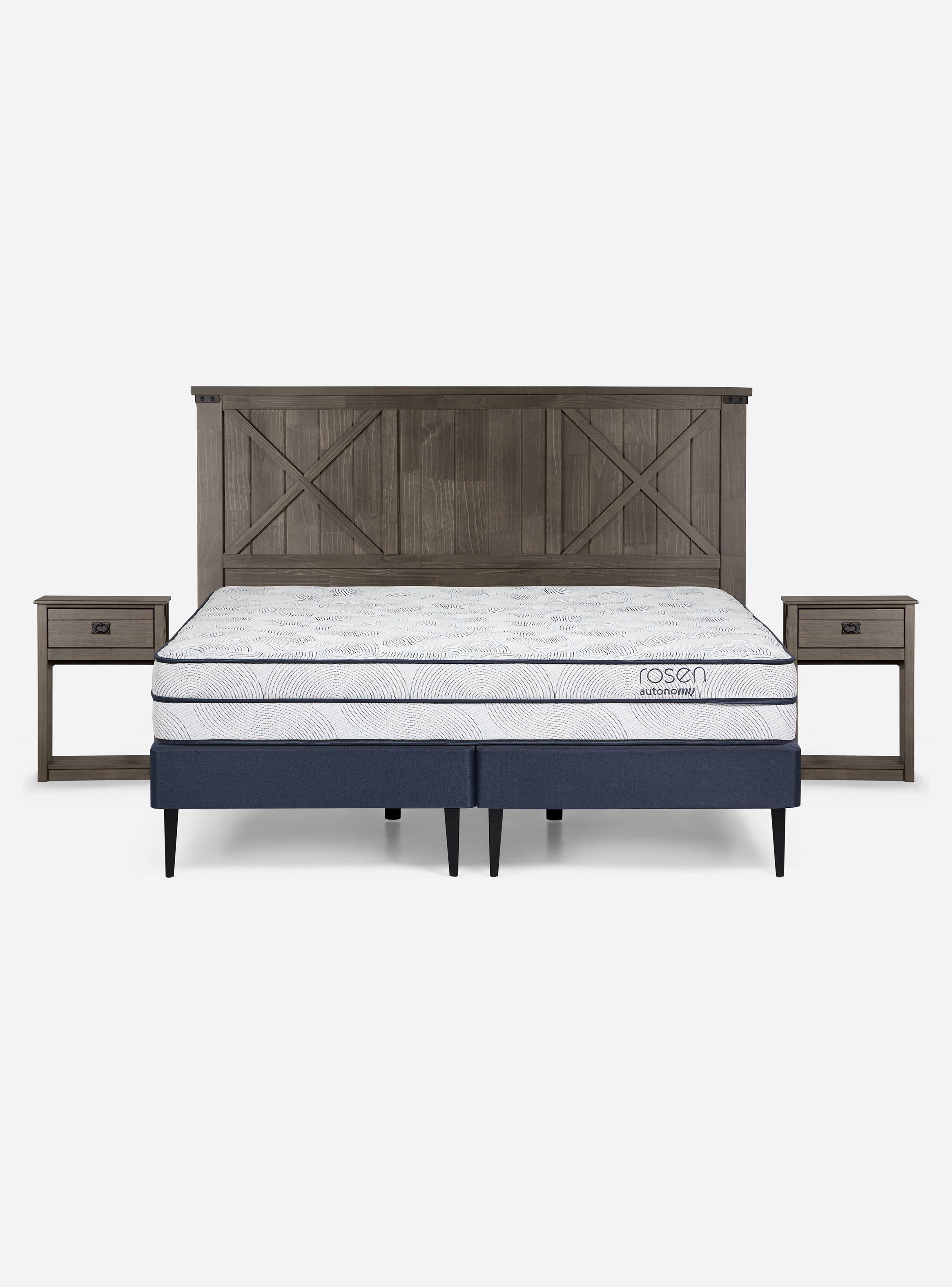 Cama Europea Autonomy Sky 2 Plazas + Set Muebles-1