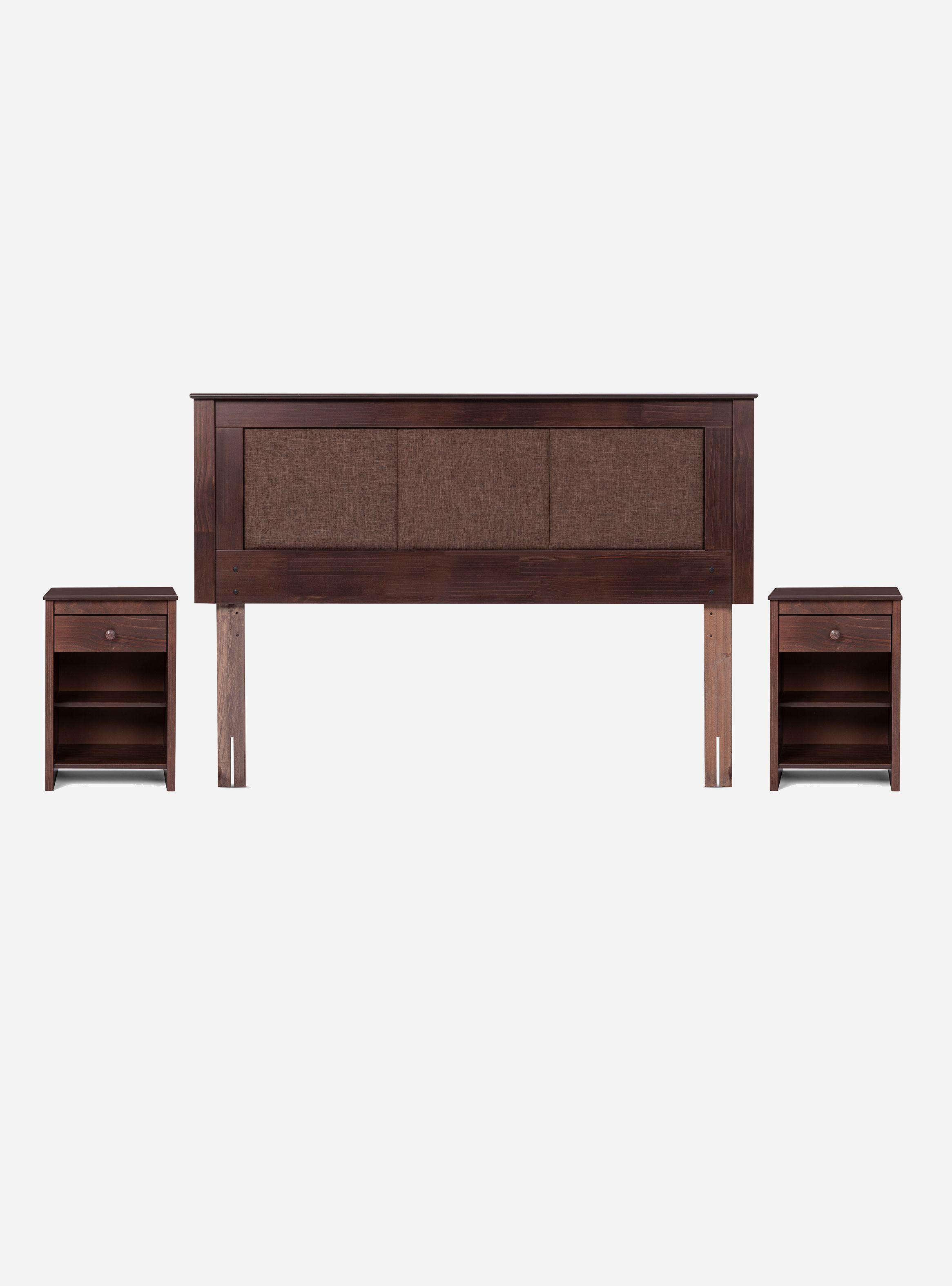 Cama Europea Indie 2 Plazas + Set Muebles Rachel-2