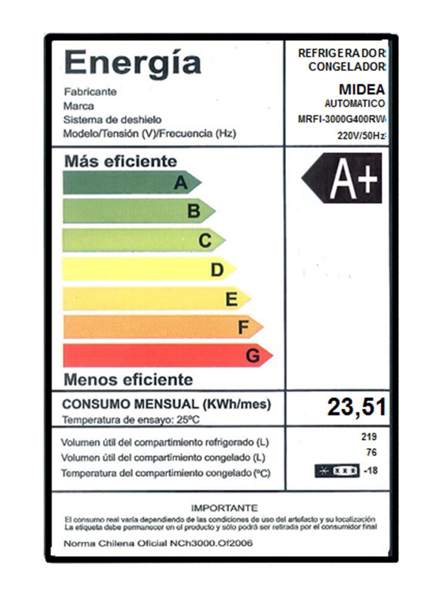 Refrigerador Midea No Frost 295 Litros MRFI-3000G400RW NF-4
