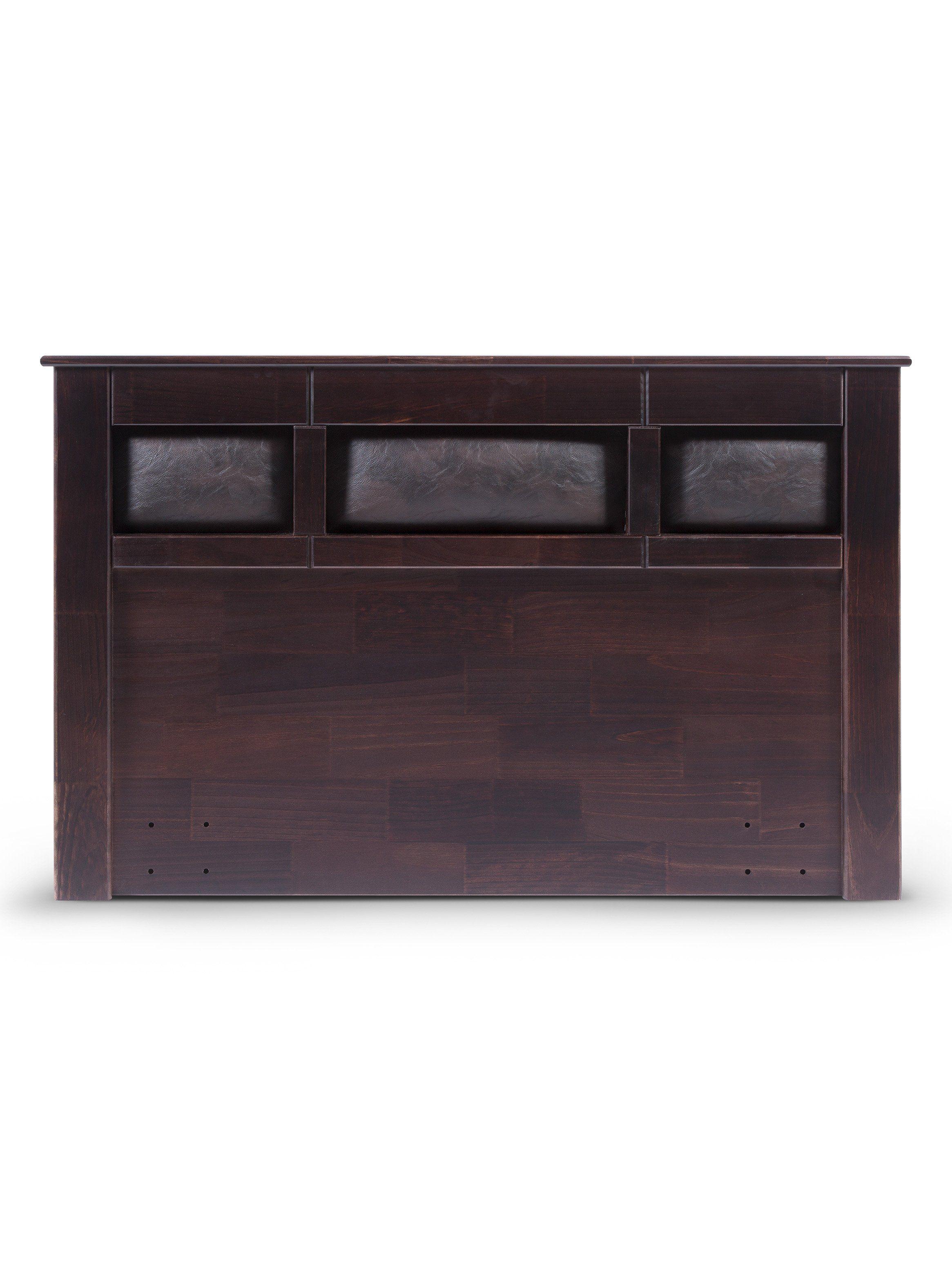 Cama Europea Tempo 1.5 Plazas Long + Set Muebles Bilbao Chocolate + Almohada-1