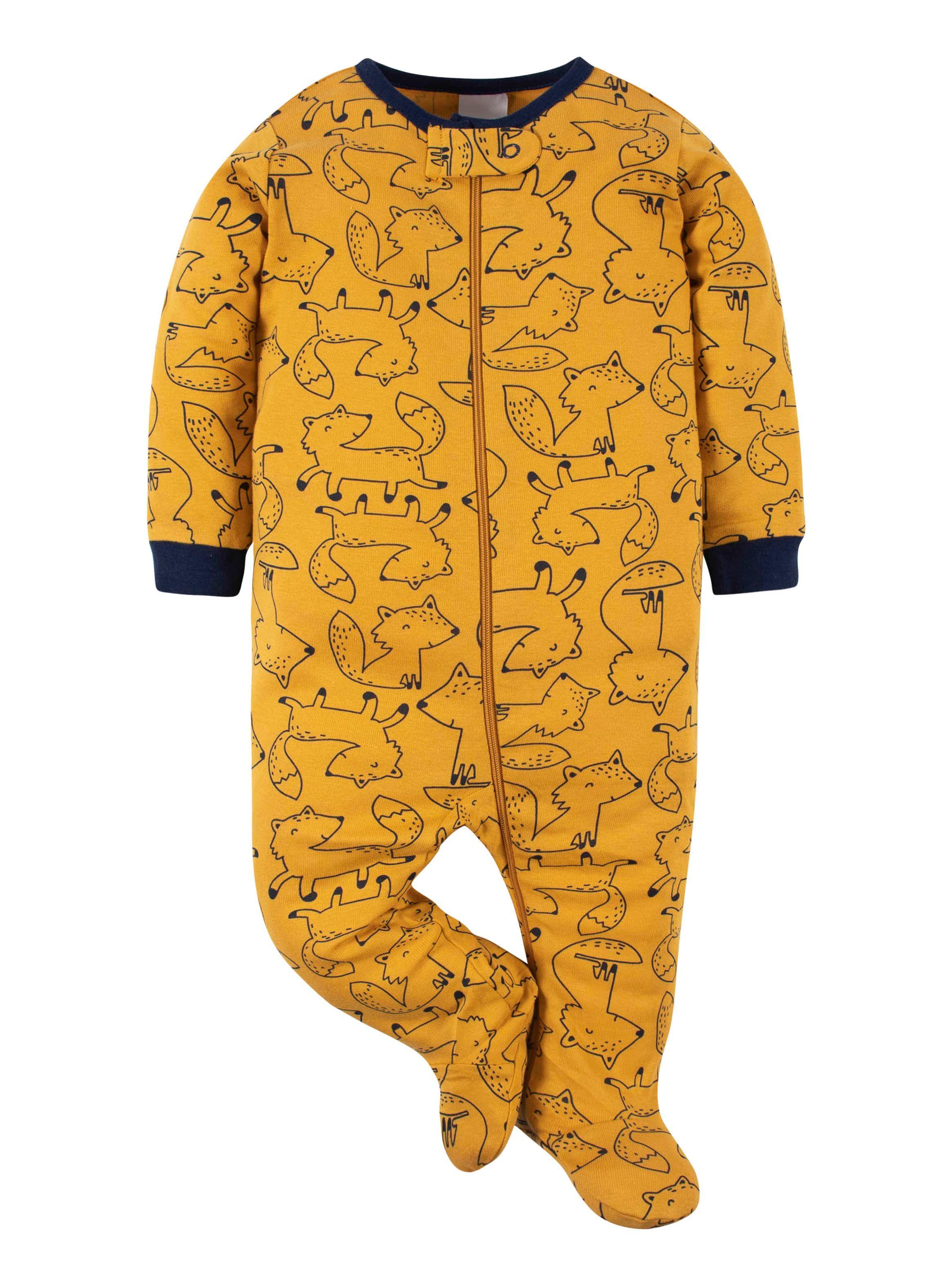 Conjunto de 4 Piezas Body Pijama + Pantalones + Gorro Fox-1