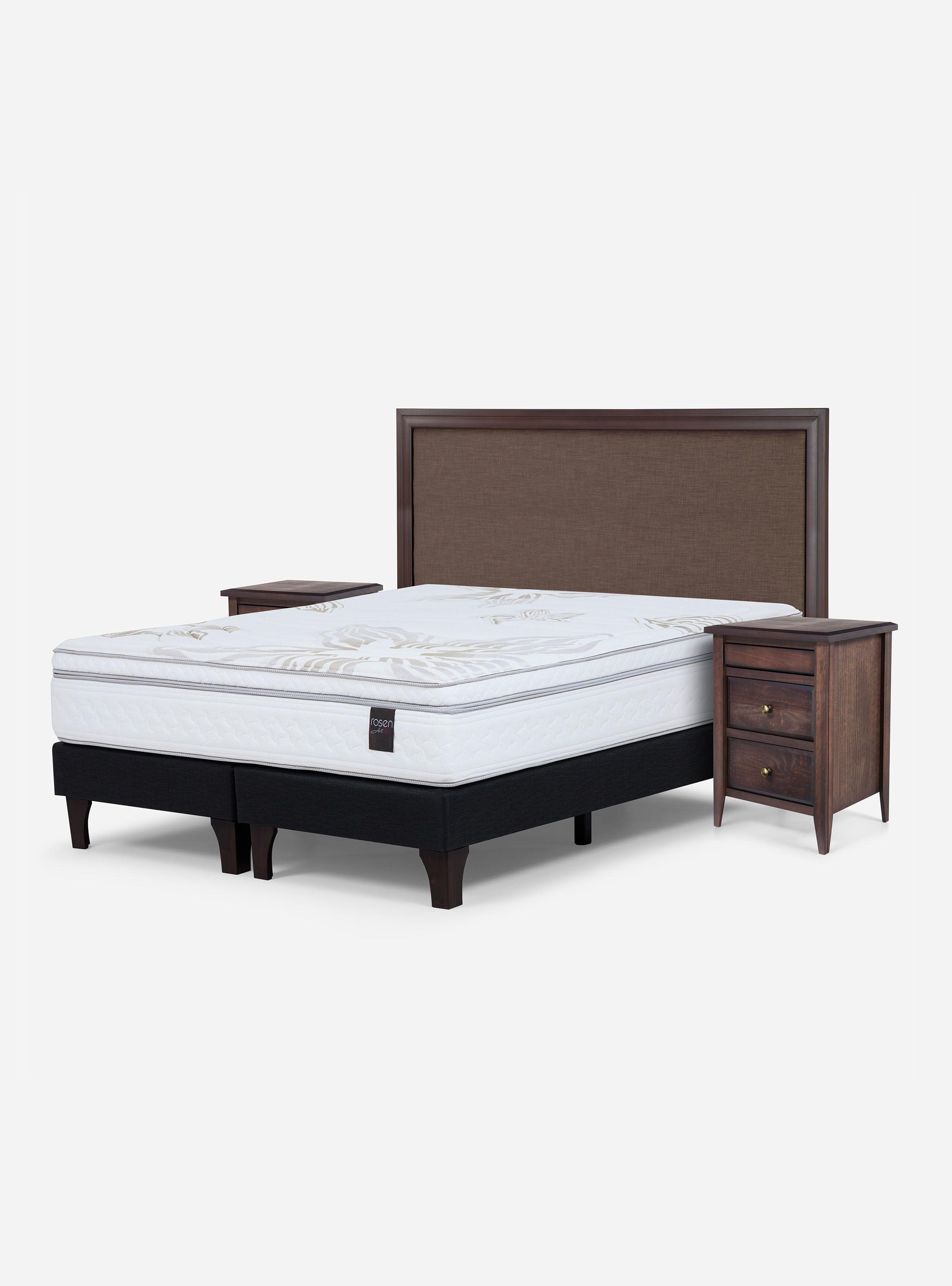 Cama Europea Art 4 King Base Dividida + Set Muebles Nolita Chocolate-0