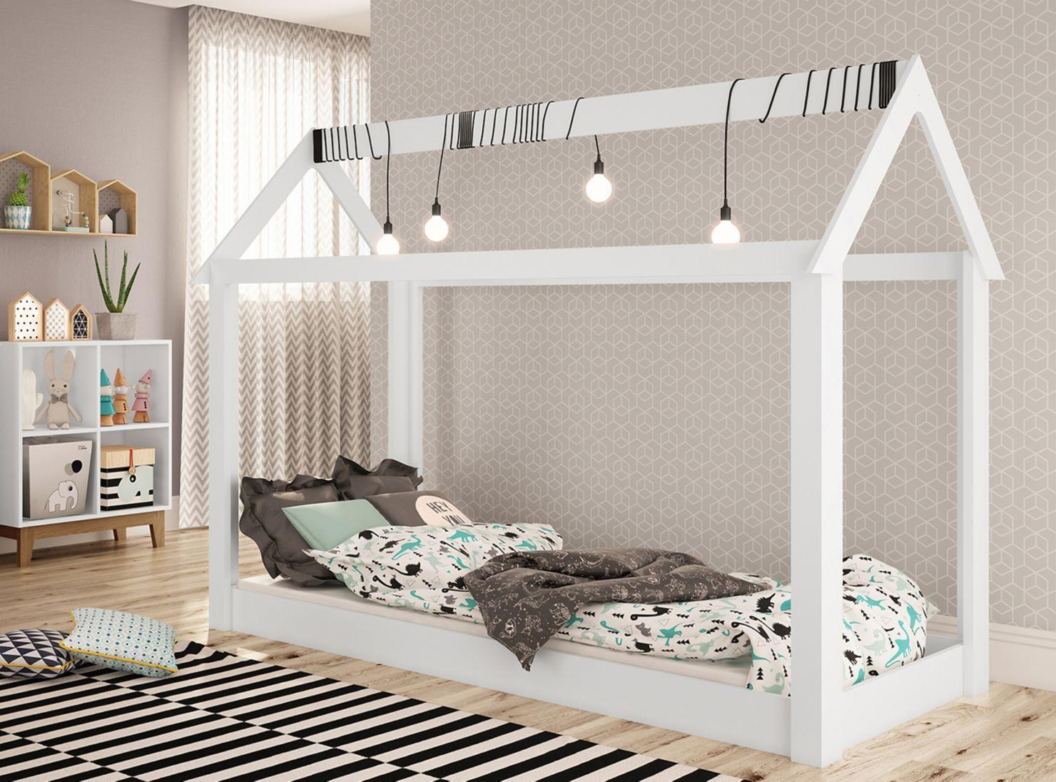 Cama Kidscool Casita Montessori Harmony Blanca-1