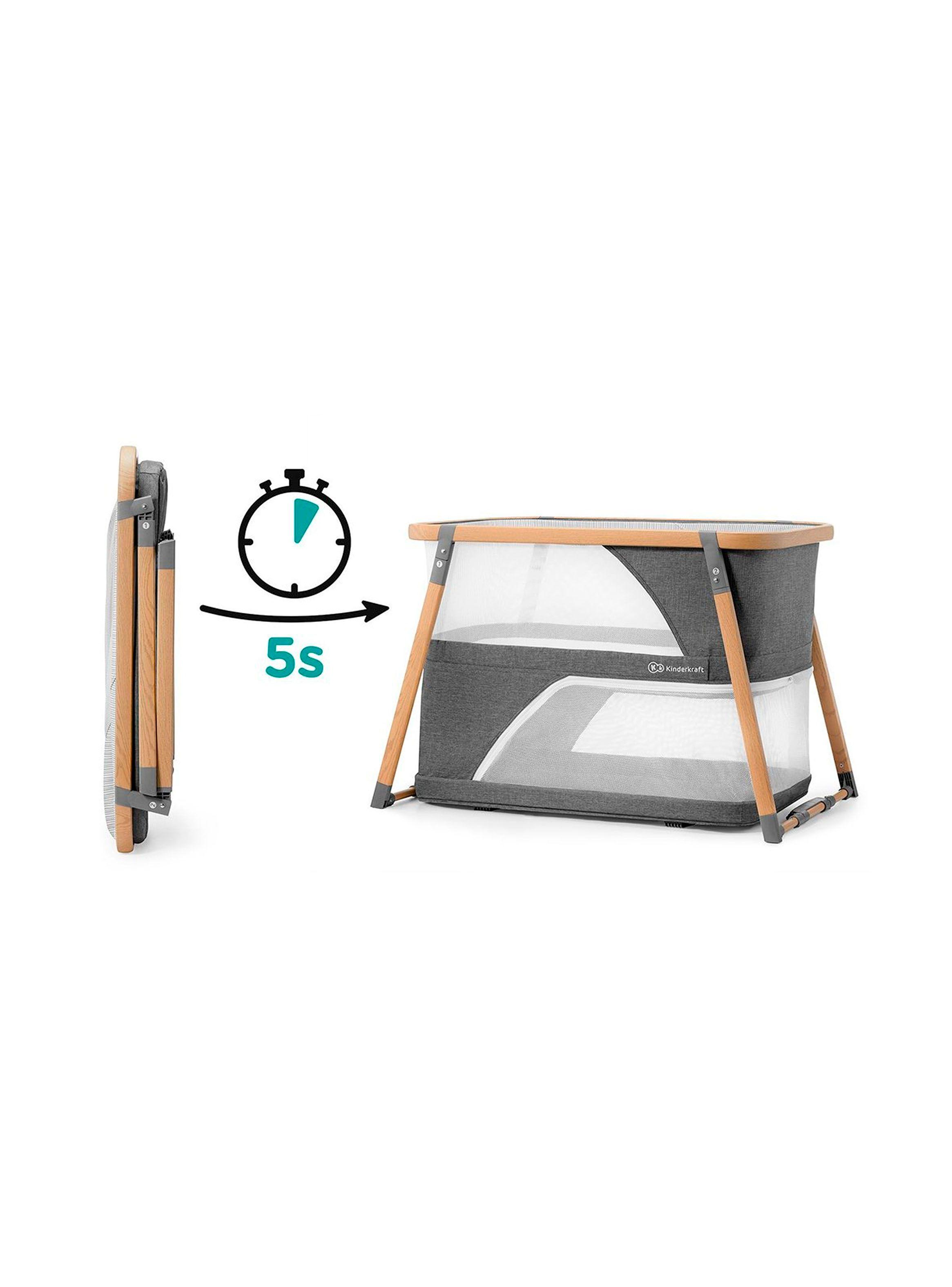 Cuna 4 en 1 Sofi Gris Madera-4