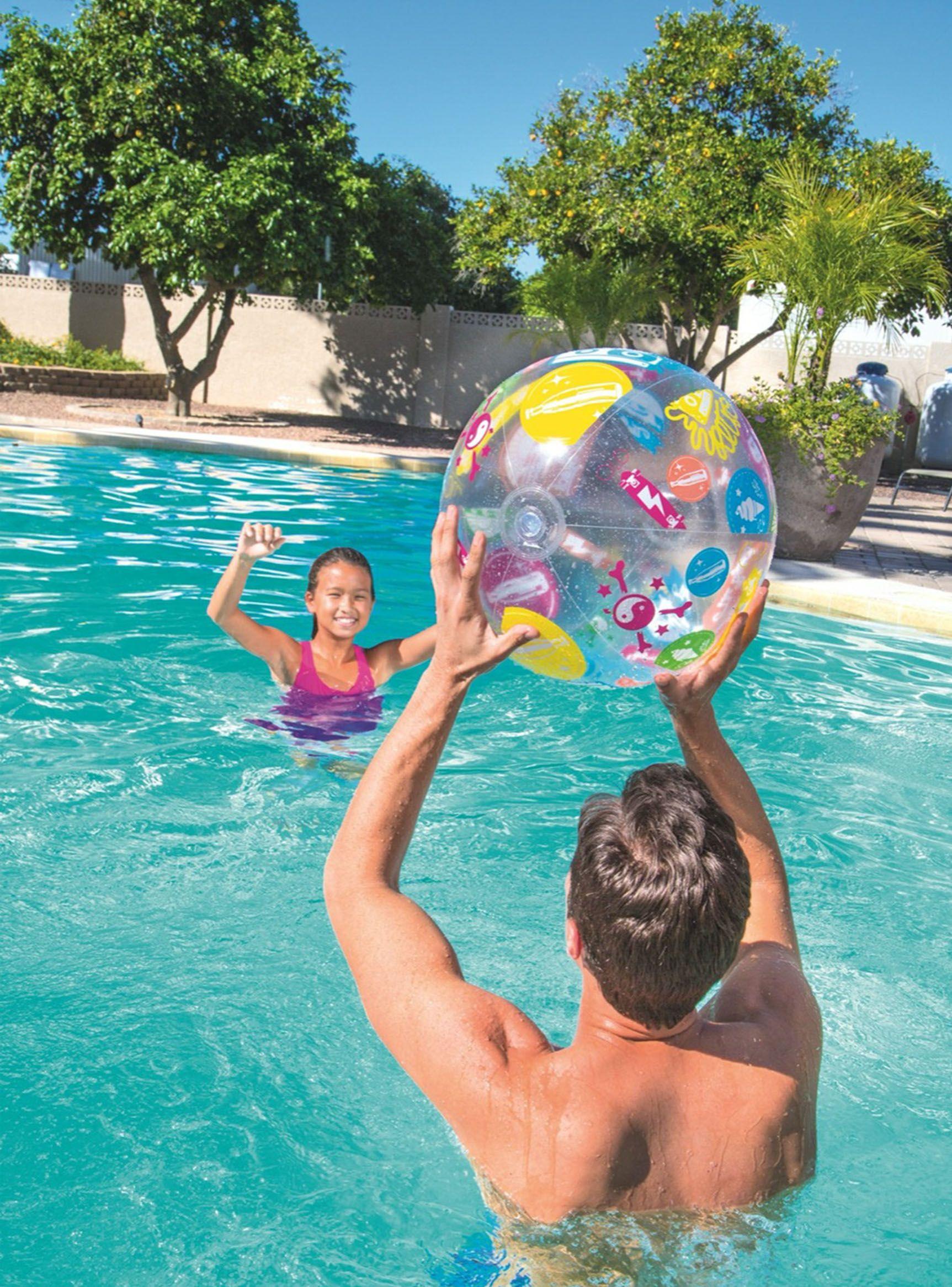 Pelota Inflable Amarilla 34 cm-1