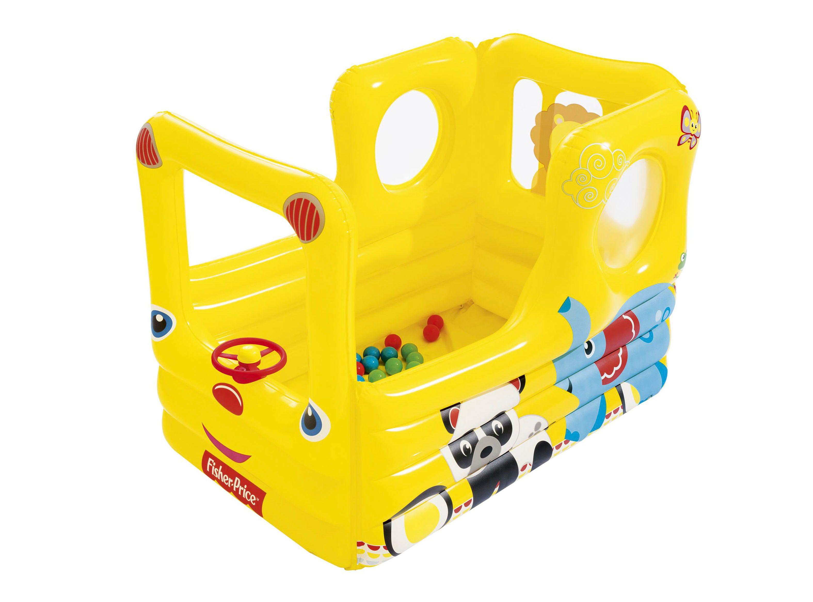 Bus Bestway Inflable Escuela con Pelotas Fisher Price-0