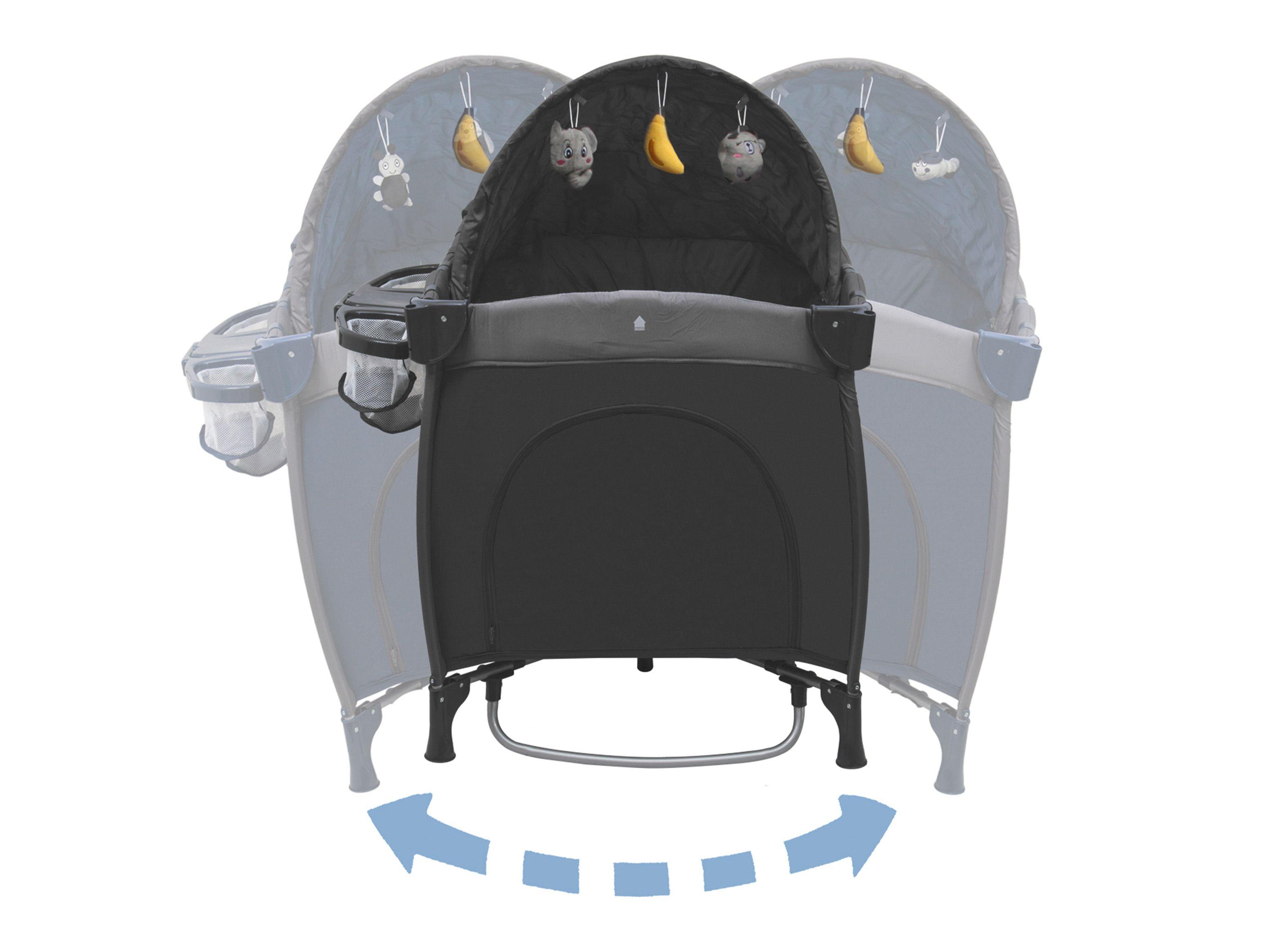 Cuna Corral Con Mudador Pack & Play Traveler Gris Bebesit-2