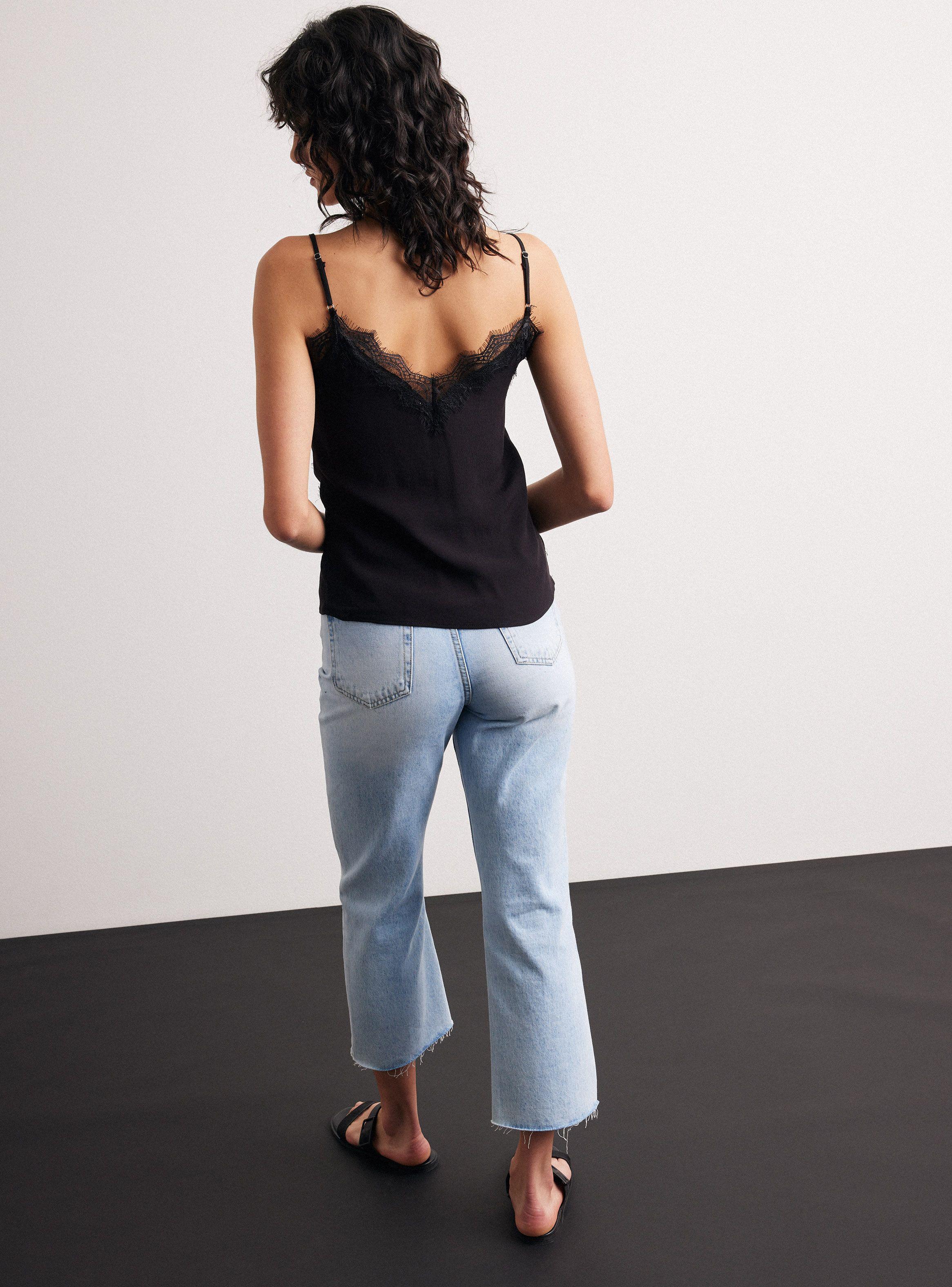 Blusa Lencera con Tiras y Detalle de Encaje-5