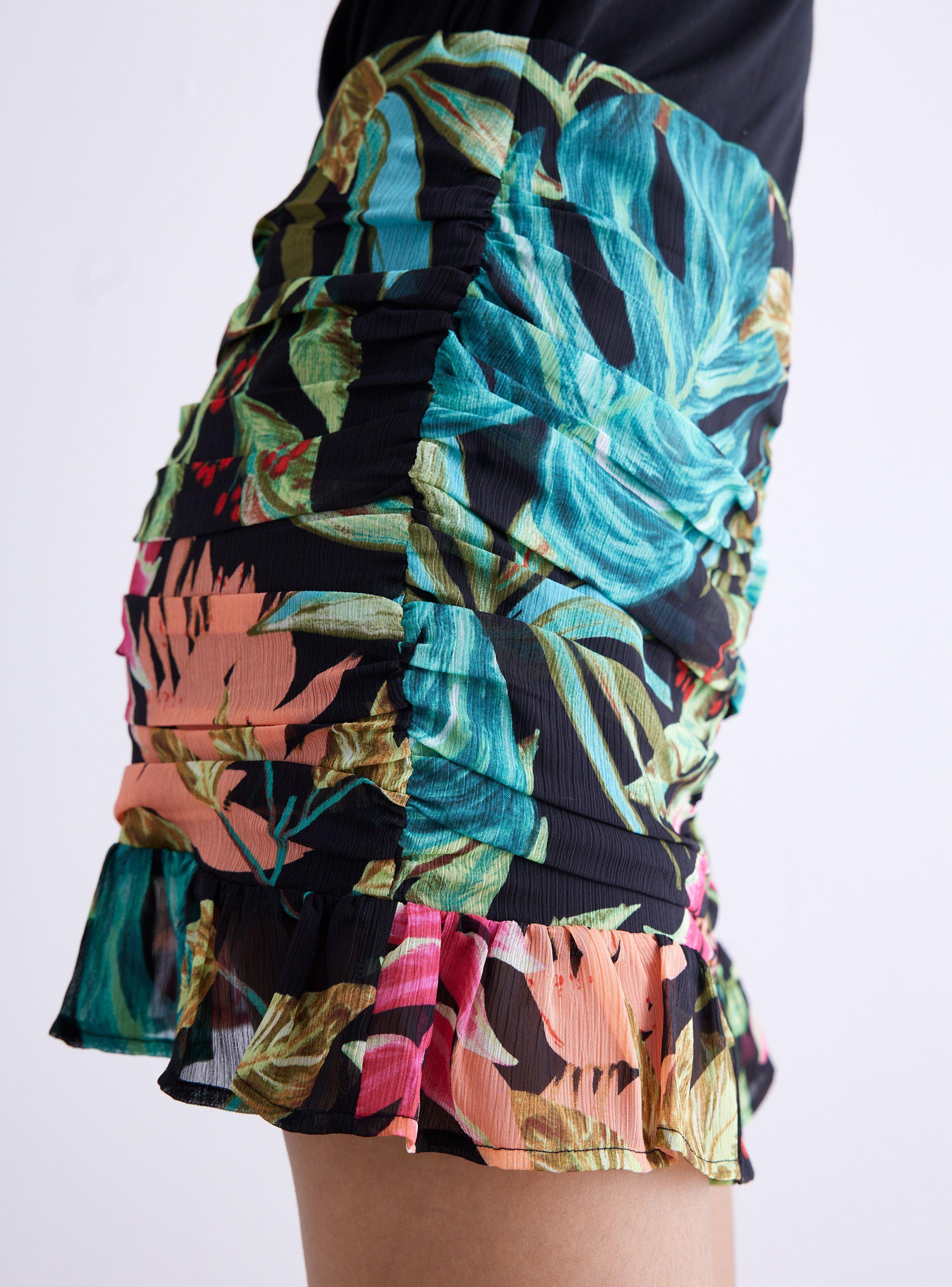 Falda Estampada Detalle Vuelos-3