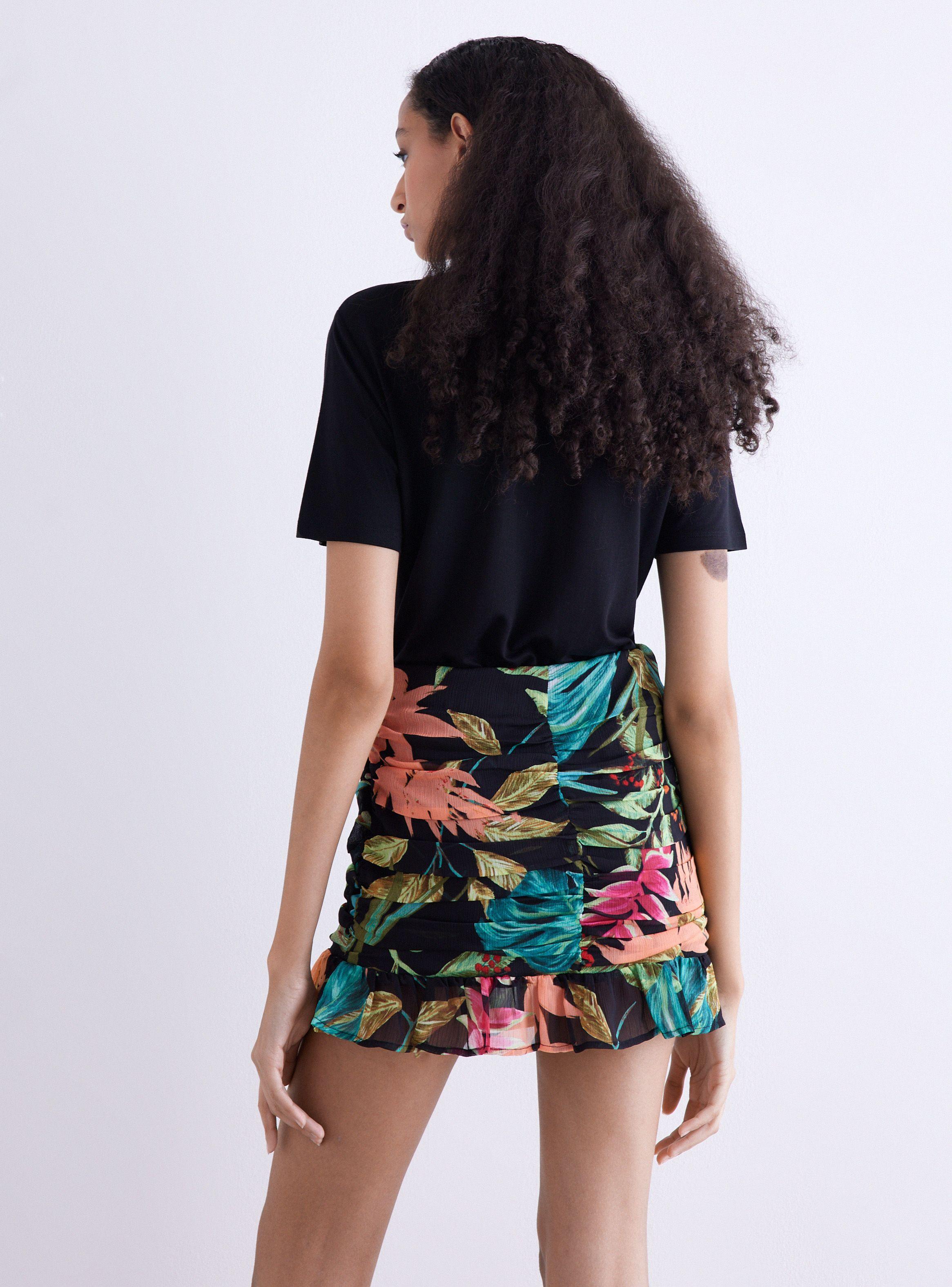 Falda Estampada Detalle Vuelos-1