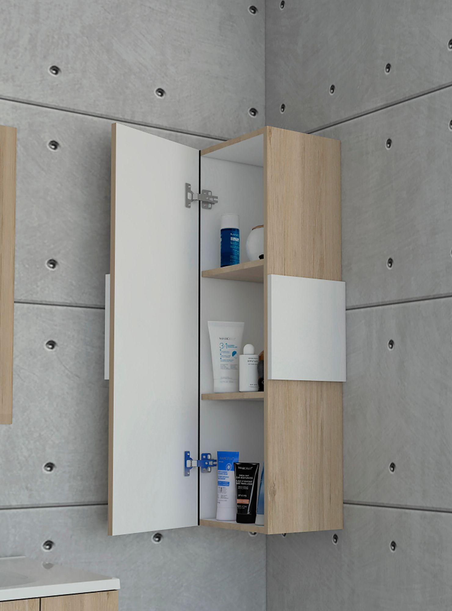 Mueble Optimizador de Baño Vanguard Rovere Blanco-4