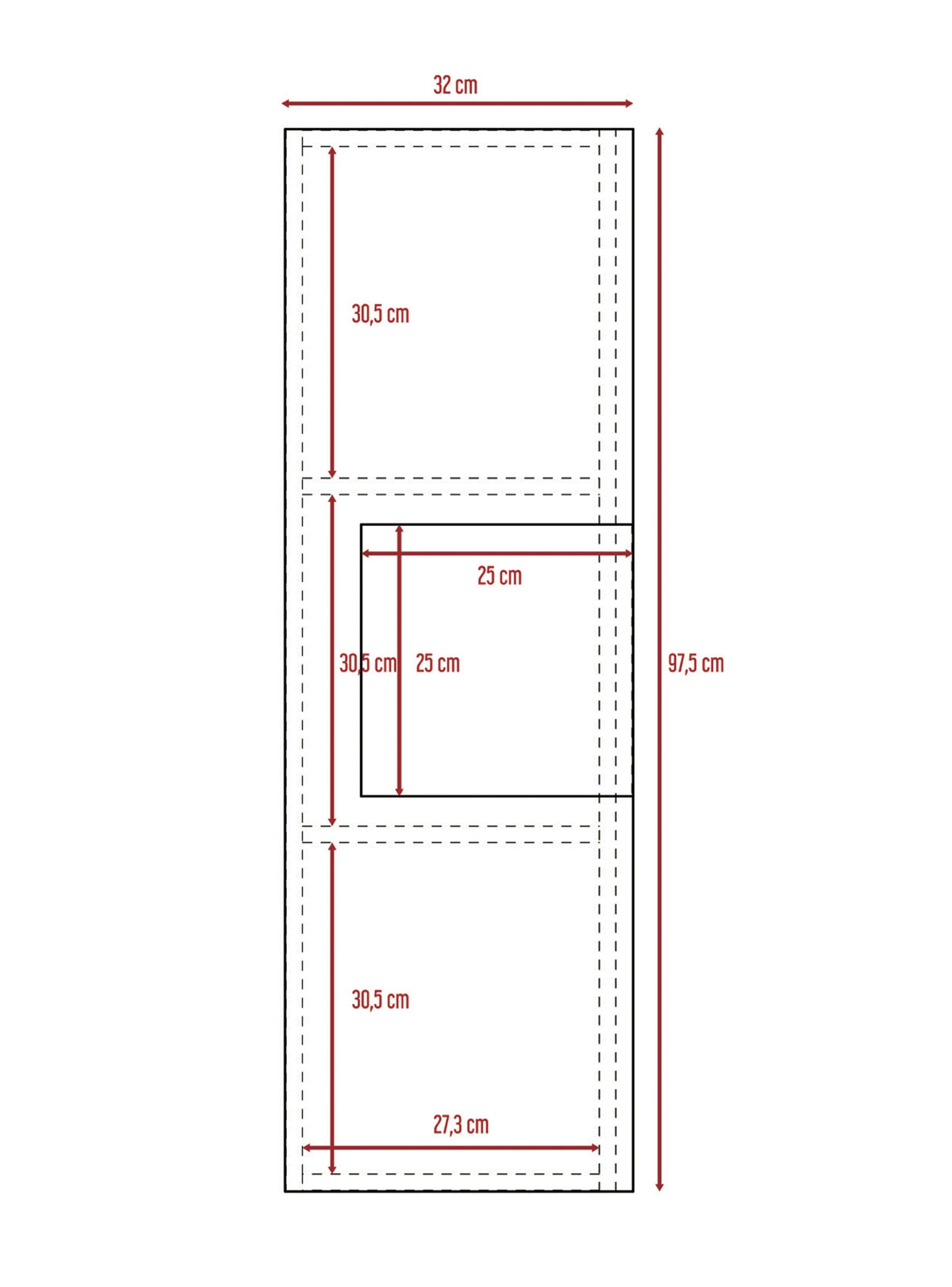 Mueble Optimizador de Baño Vanguard Rovere Blanco-2