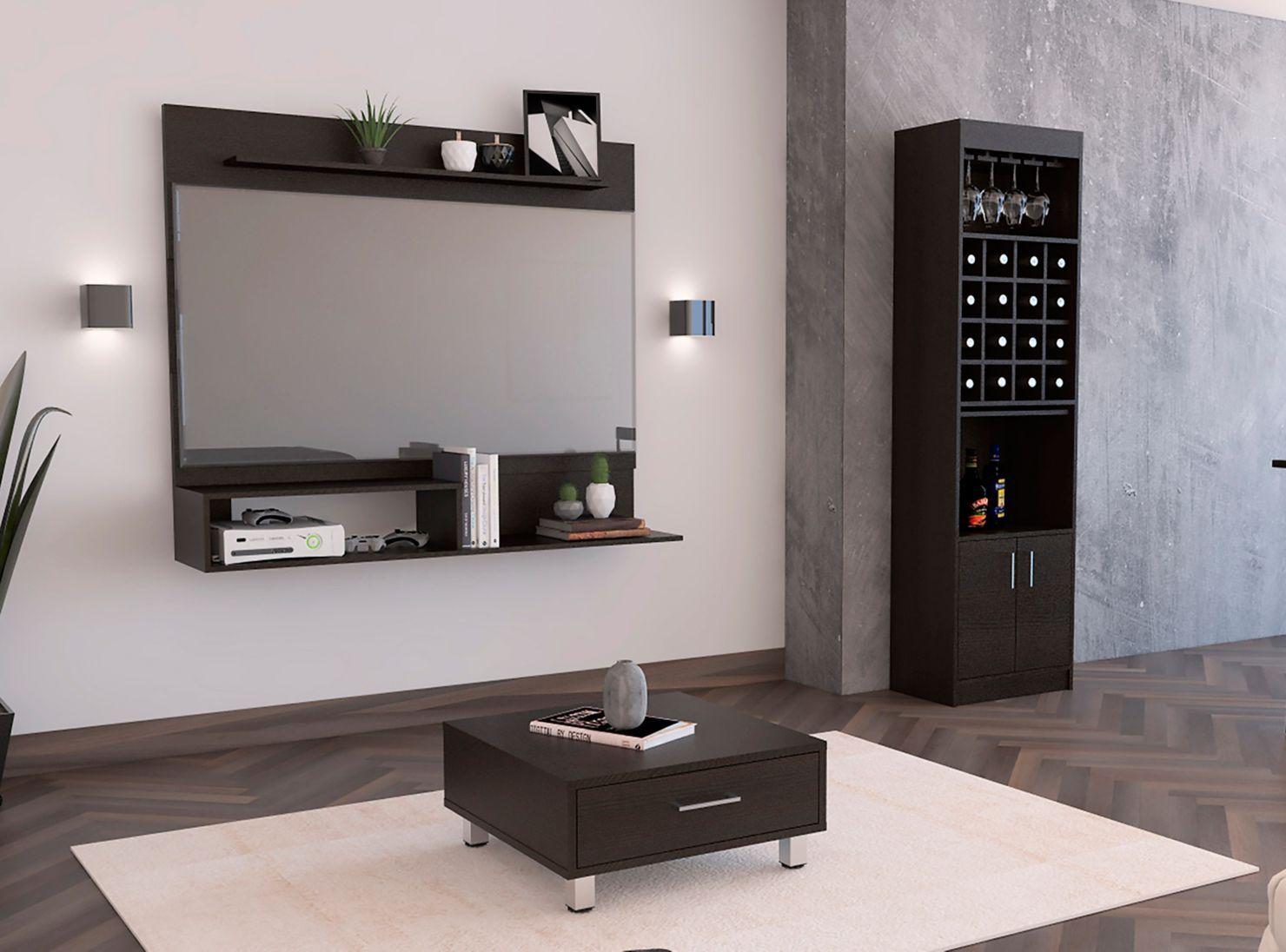 Panel TV 55" + Bar Cava + Mesa Centro TuHome-7