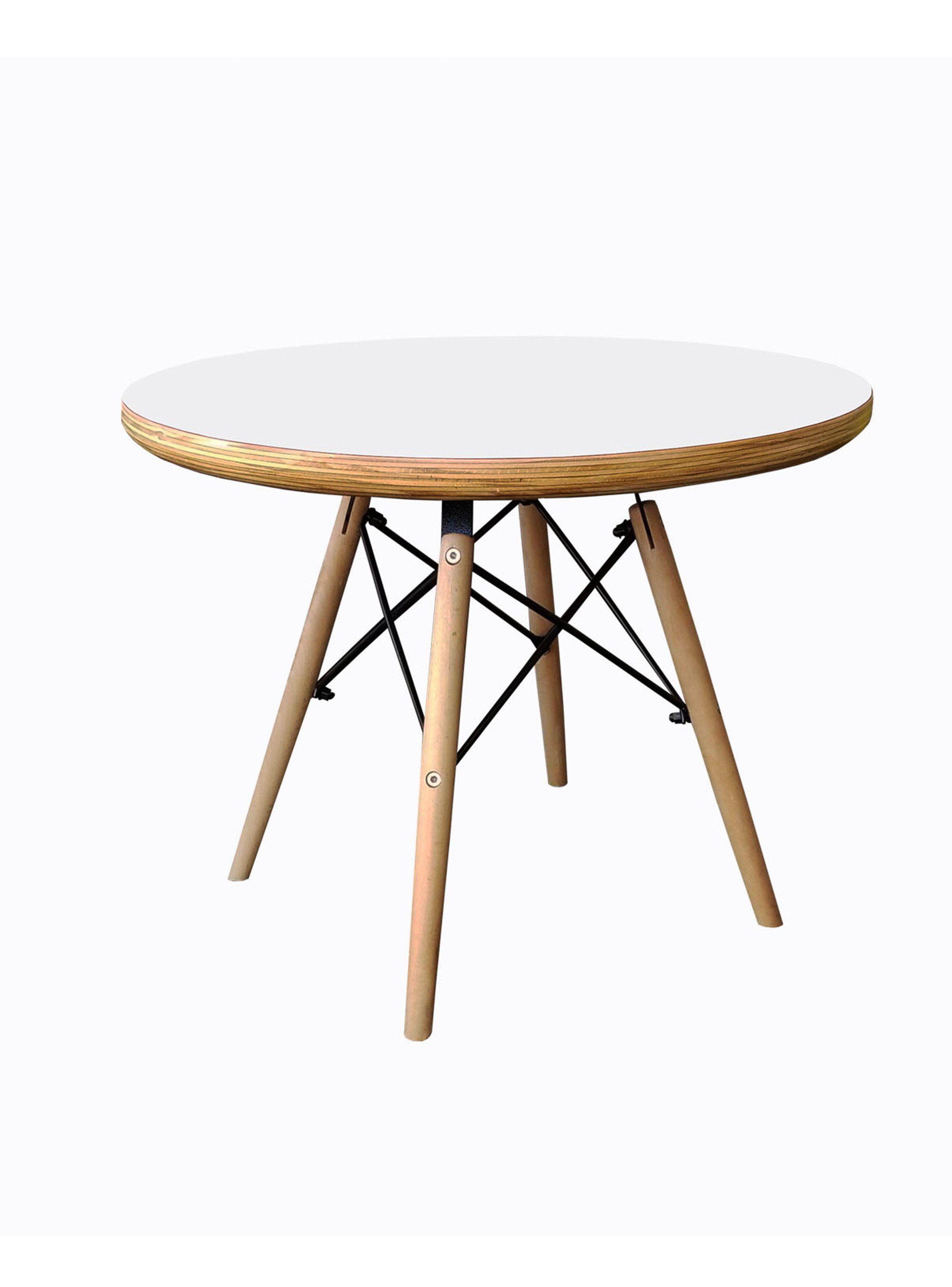 Mesa Eames Redonda Niño Blanco-0